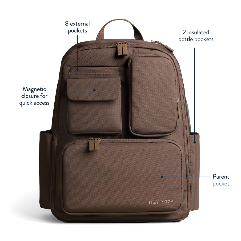 Foto 4 pulgar | Bolsa Para Pañales Itzy Ritzy Utility Bag, Color Moca, Con Cambiador - Venta Internacional.