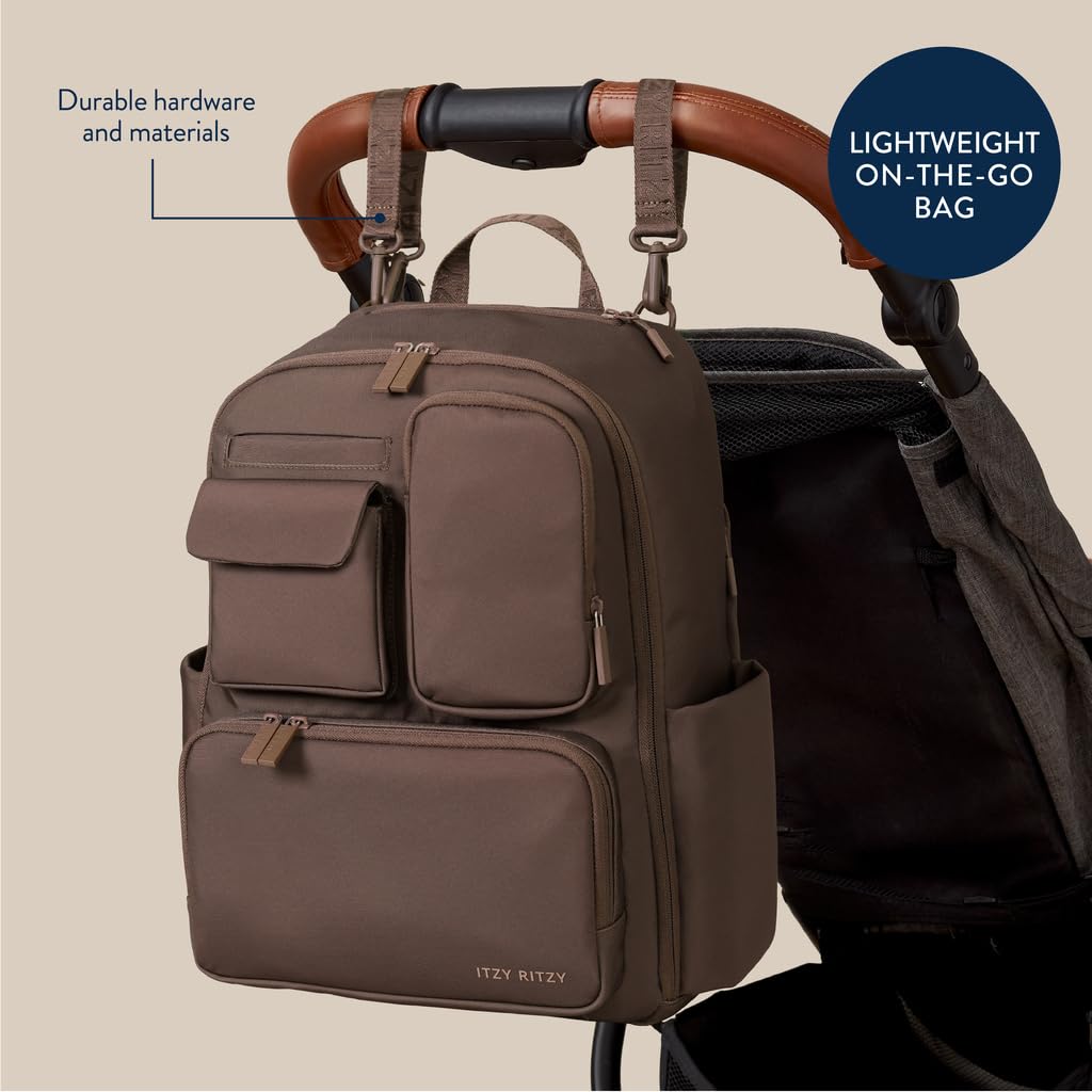 Foto 6 pulgar | Bolsa Para Pañales Itzy Ritzy Utility Bag, Color Moca, Con Cambiador - Venta Internacional.