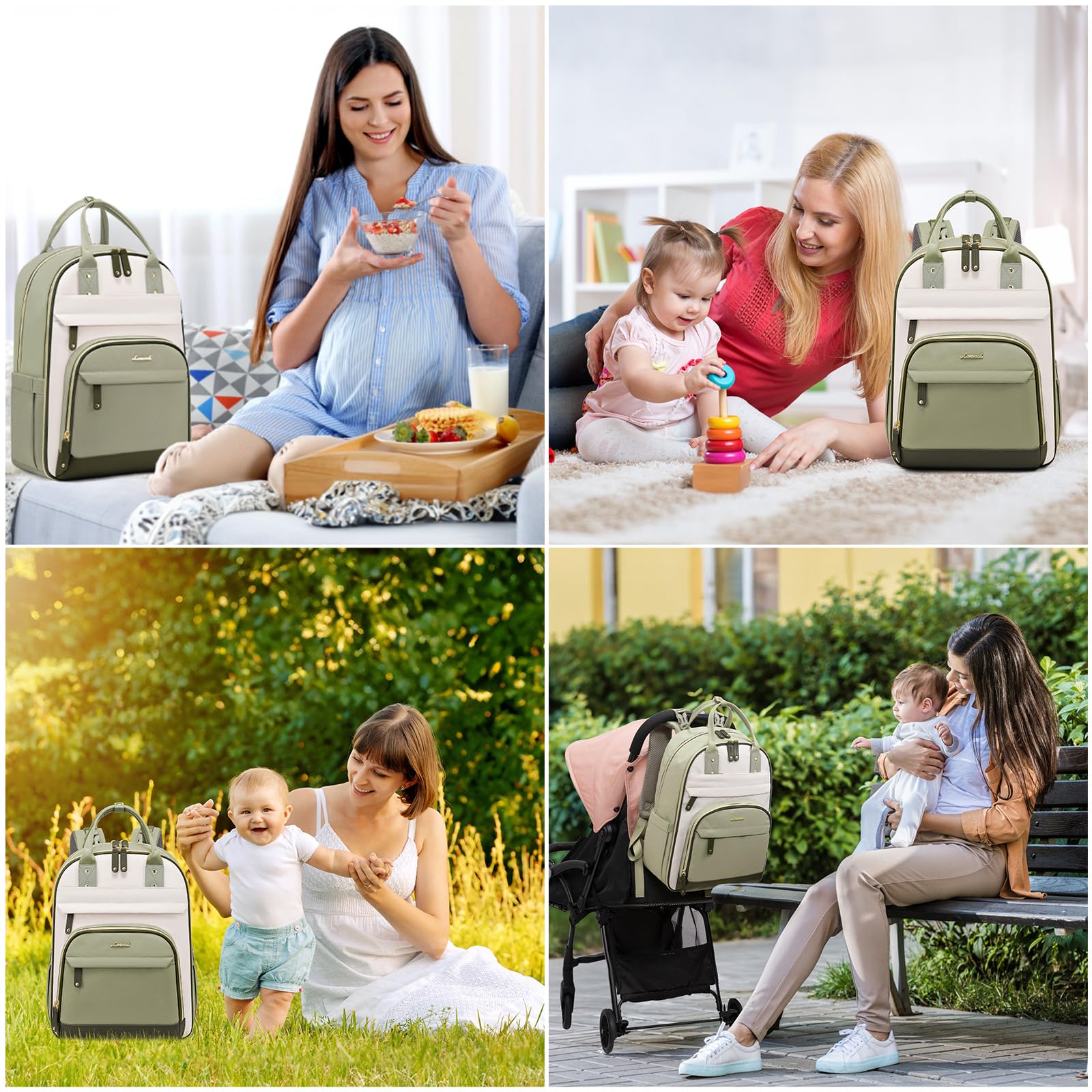Foto 8 pulgar | Mochila Para Pañales Lovevook, Grande, Con Cambiador, 30 L, Verde - Venta Internacional.