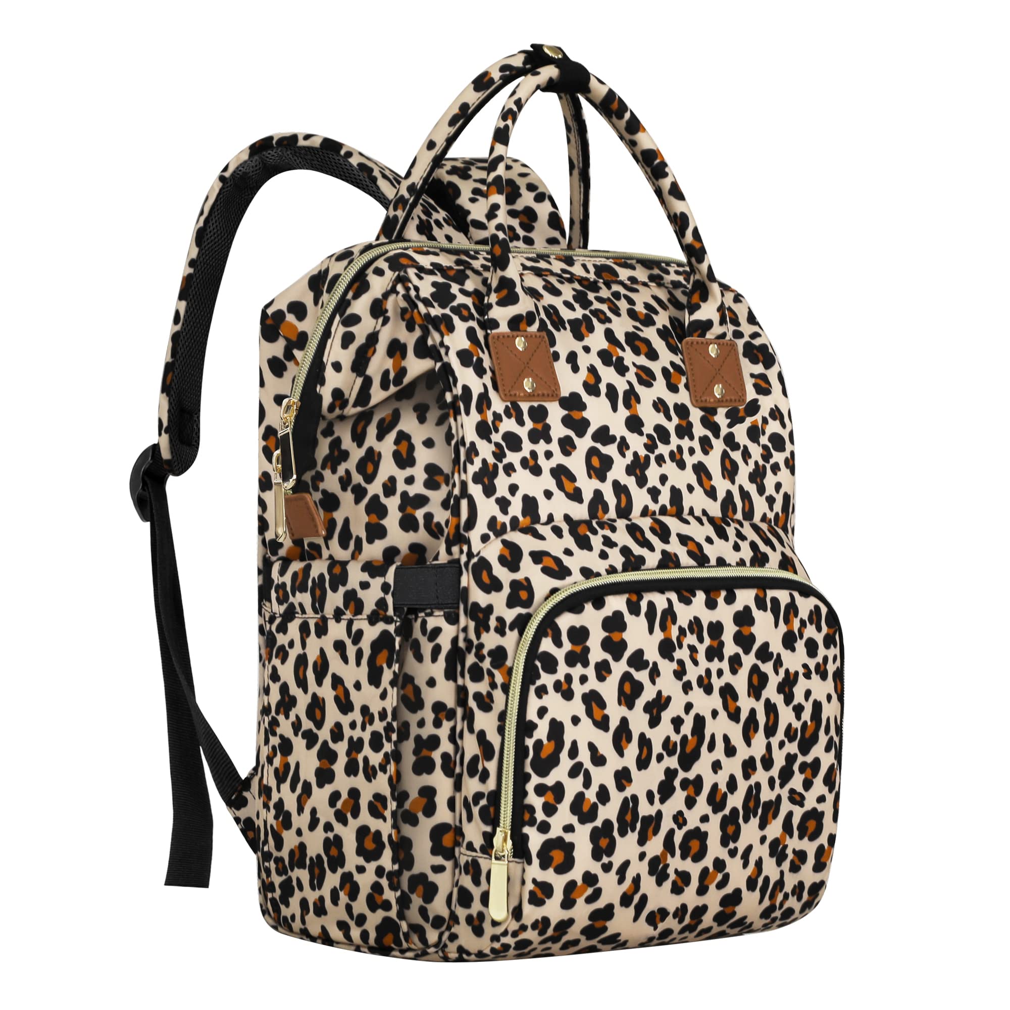 Foto 2 pulgar | Mochila Para Pañales Femuar Multifuncional Con Estampado De Leopardo - Venta Internacional.