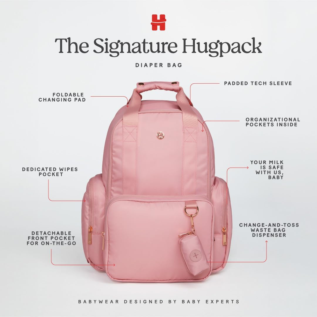 Foto 5 | Mochila Para Pañales Huggies Sunshine Pack Bridal Rose Vegan - Venta Internacional.