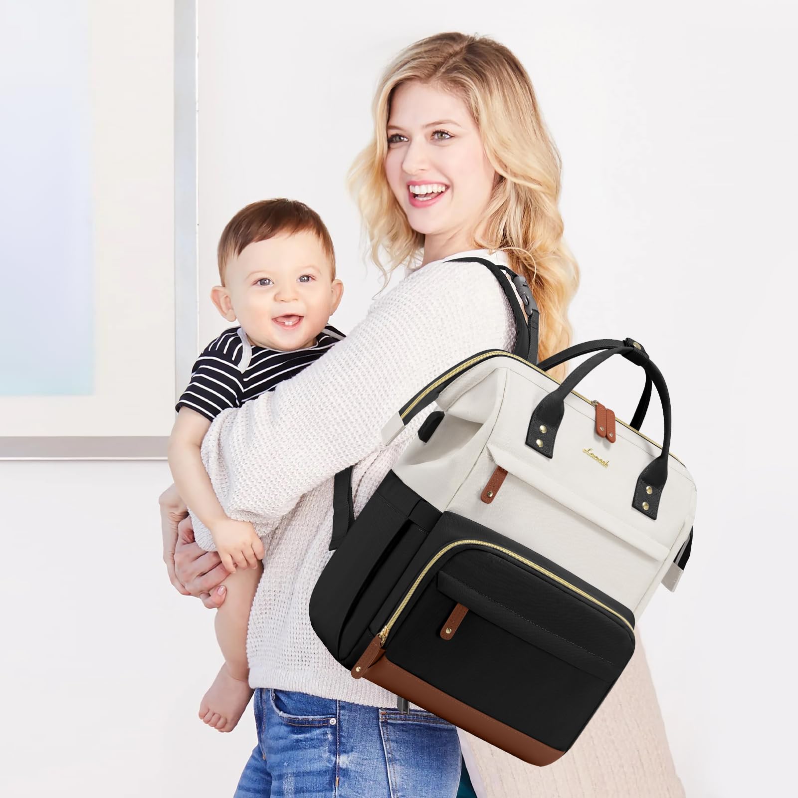 Foto 8 pulgar | Mochila Para Pañales Lovevook Con Cambiador Negra - Venta Internacional.