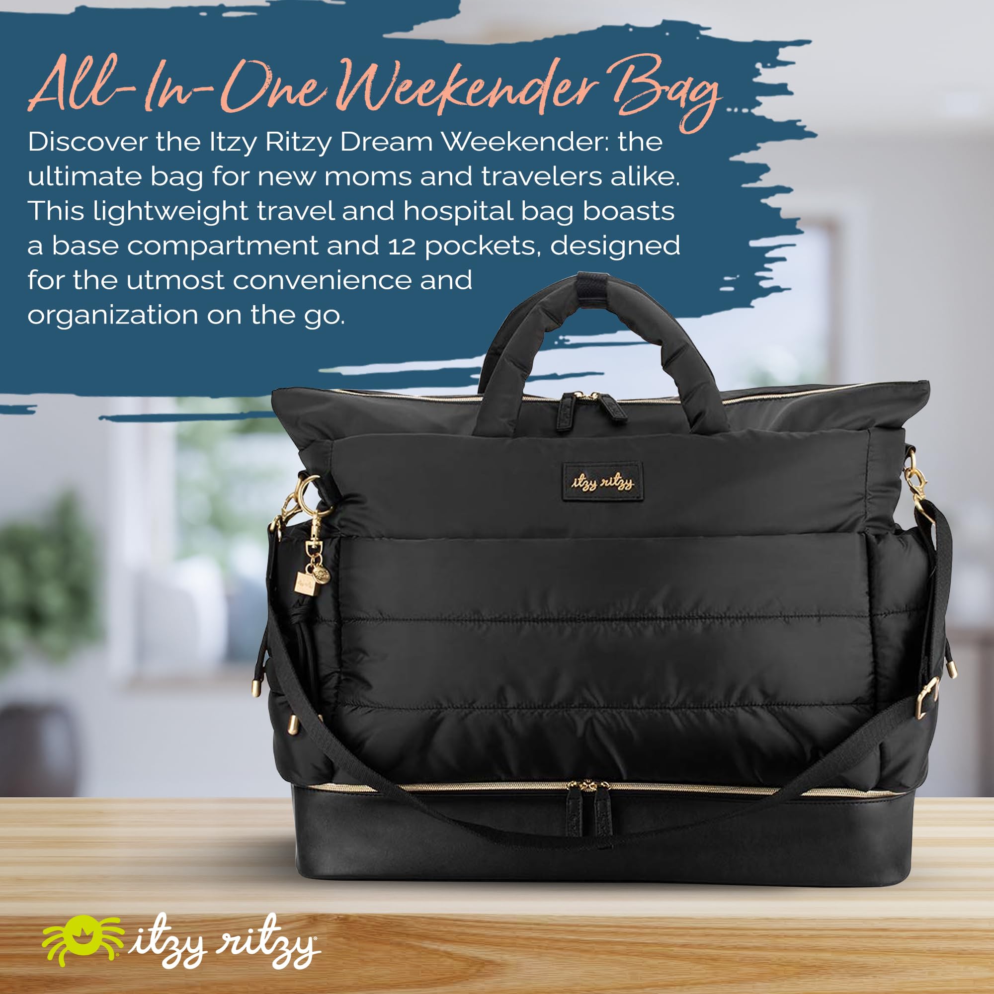 Foto 3 pulgar | Bolsa De Viaje Itzy Ritzy Dream Weekender Midnight Black - Venta Internacional.