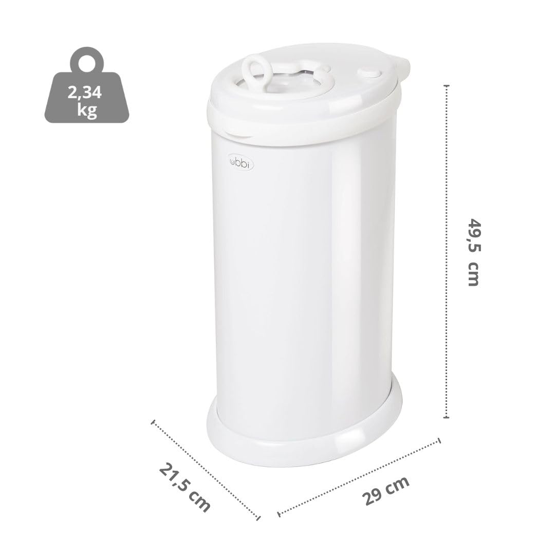 Foto 6 pulgar | Cubeta Para Pañales Ubbi De Acero Con Cierre De Olores, Sin Bolsa Especial, Color Blanco - Venta Internacional.