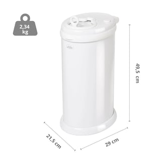 Foto 5 | Cubeta Para Pañales Ubbi De Acero Con Cierre De Olores, Sin Bolsa Especial, Color Blanco - Venta Internacional.