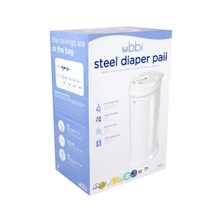 Foto 7 | Cubeta Para Pañales Ubbi De Acero Con Cierre De Olores, Sin Bolsa Especial, Color Blanco - Venta Internacional.