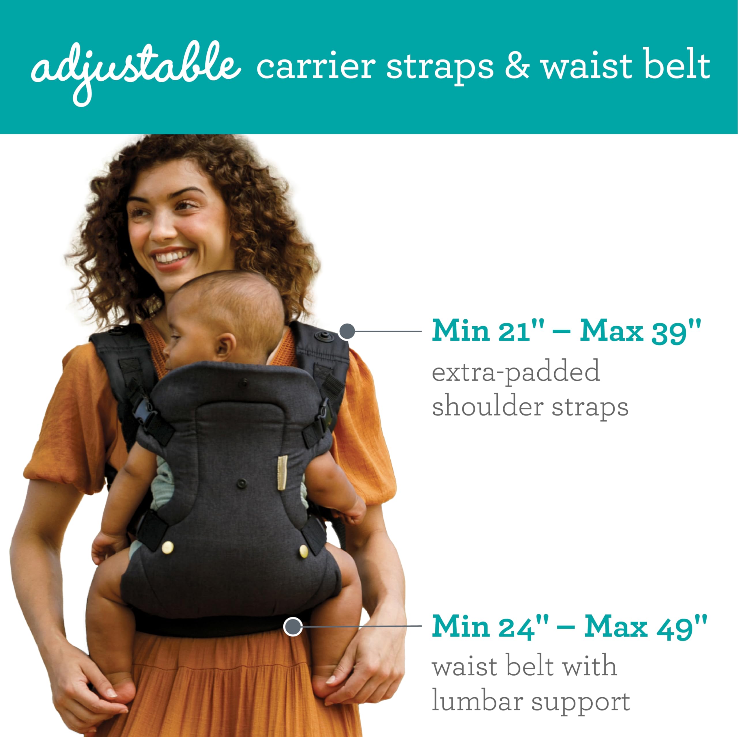 Foto 4 pulgar | Portabebés Y Bolsa Bandolera Para Pañales Infantino Flip 4 En 1 - Venta Internacional.
