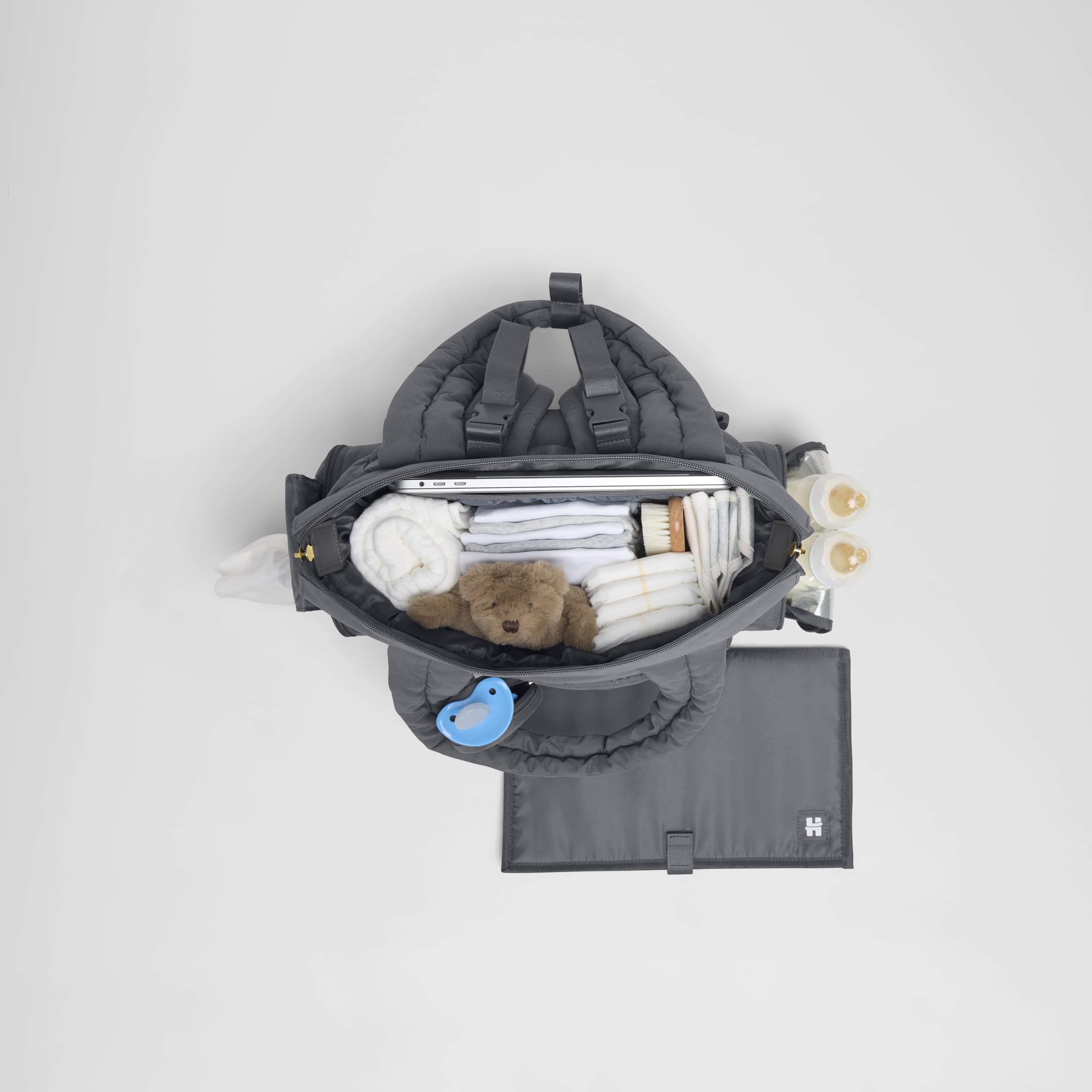 Foto 2 | Bolsa De Pañales Huggies Cozy Hugpack Tote Negra Acolchada - Venta Internacional.
