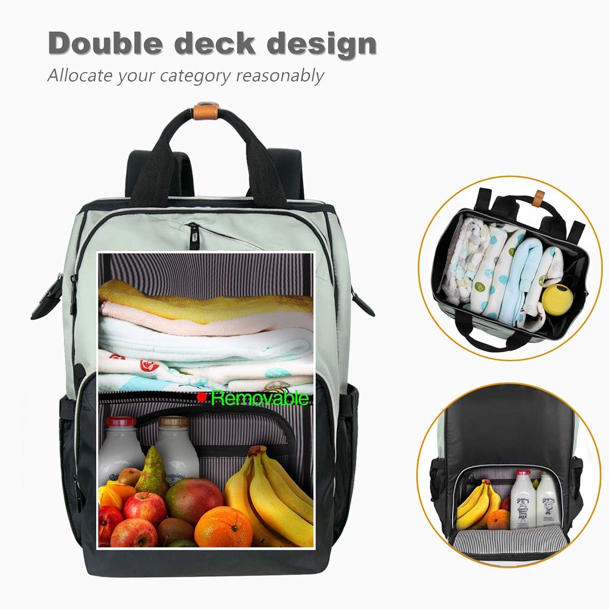 Foto 3 | Mochila Para Pañales Hap Tim, De Gran Capacidad, Impermeable - Venta Internacional.