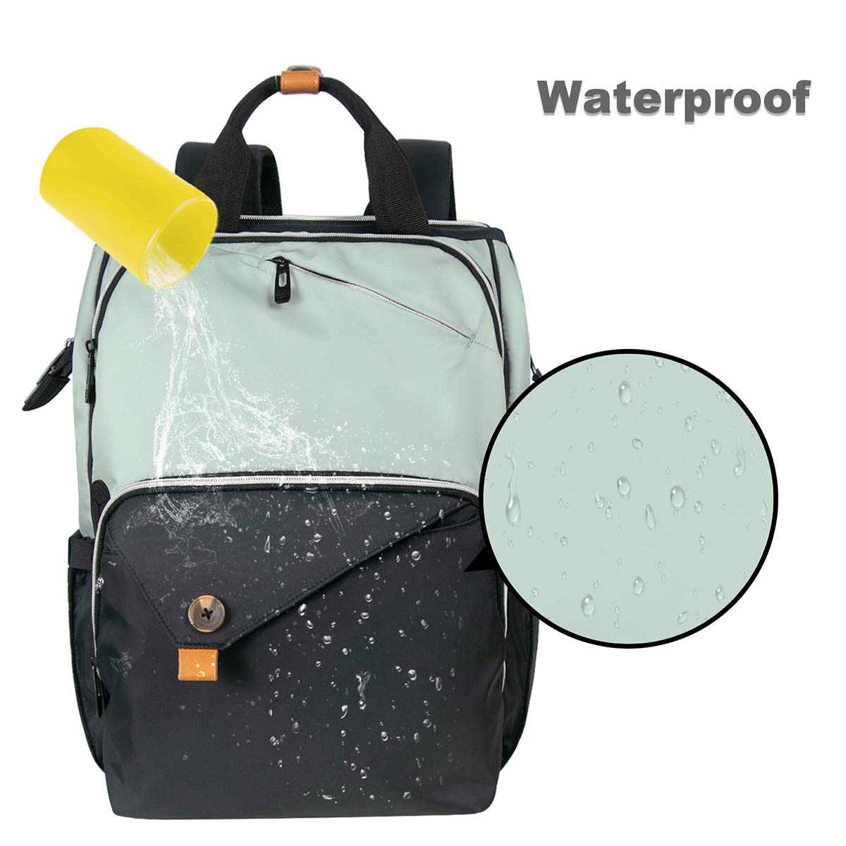Foto 6 pulgar | Mochila Para Pañales Hap Tim, De Gran Capacidad, Impermeable - Venta Internacional.