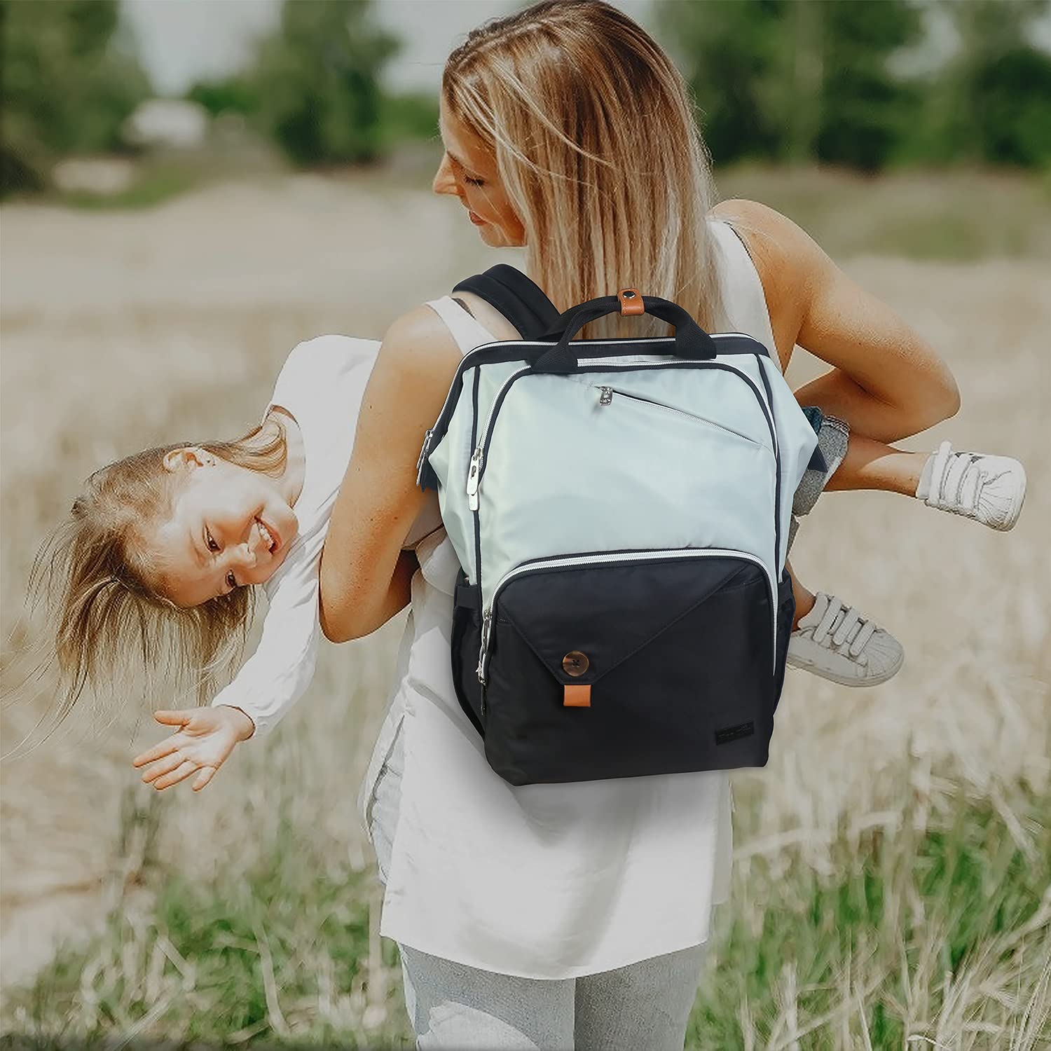 Foto 6 | Mochila Para Pañales Hap Tim, De Gran Capacidad, Impermeable - Venta Internacional.