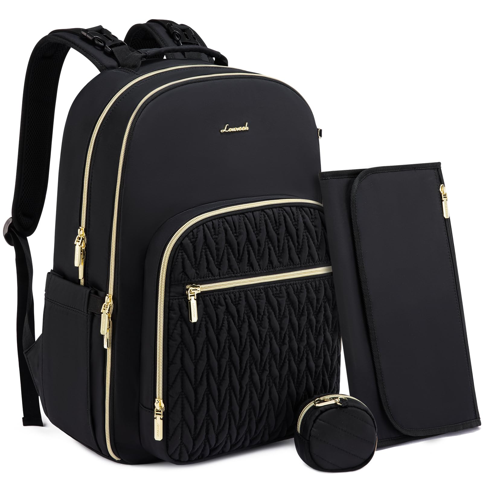 Bolsa De Pañales Lovevook, Elegante Mochila Para Bebés Con Cambiador - Venta Internacional.