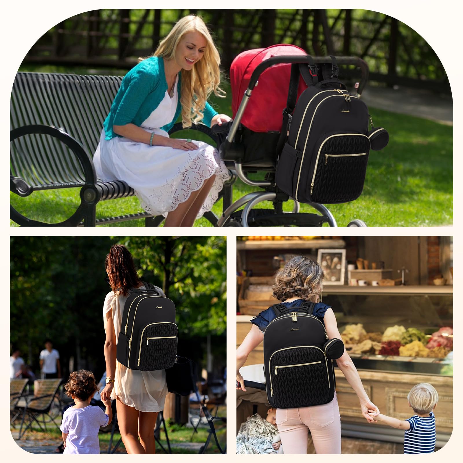 Foto 8 pulgar | Bolsa De Pañales Lovevook, Elegante Mochila Para Bebés Con Cambiador - Venta Internacional.