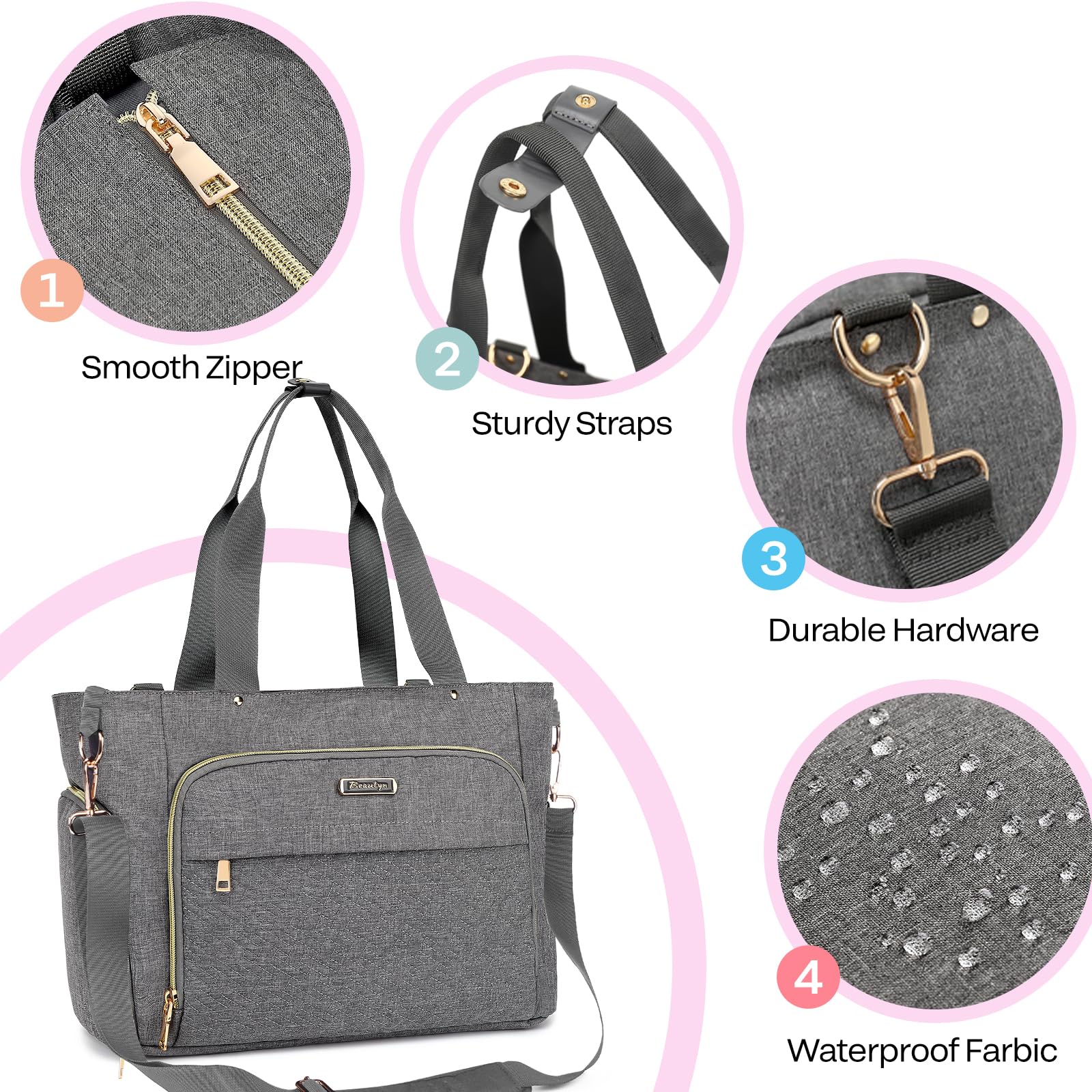 Foto 5 pulgar | Bolsa De Pañales Tote Beaulyn Para Mamás Que Trabajan - Venta Internacional.