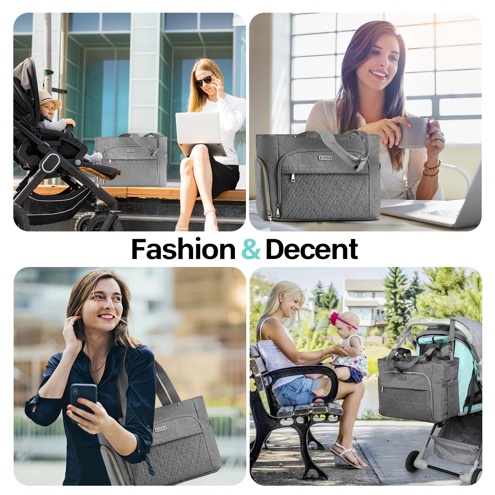 Foto 7 pulgar | Bolsa De Pañales Tote Beaulyn Para Mamás Que Trabajan - Venta Internacional.
