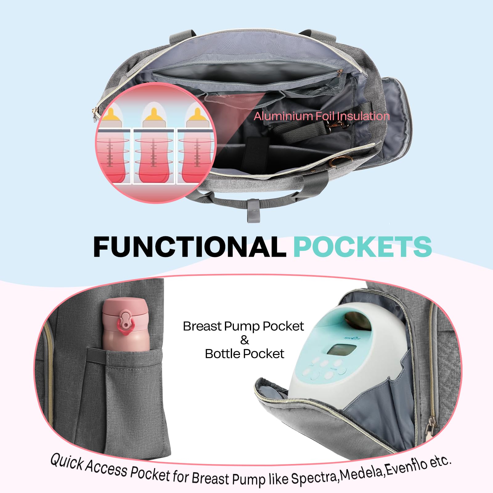 Foto 4 pulgar | Bolsa De Pañales Tote Beaulyn Para Mamás Que Trabajan - Venta Internacional.
