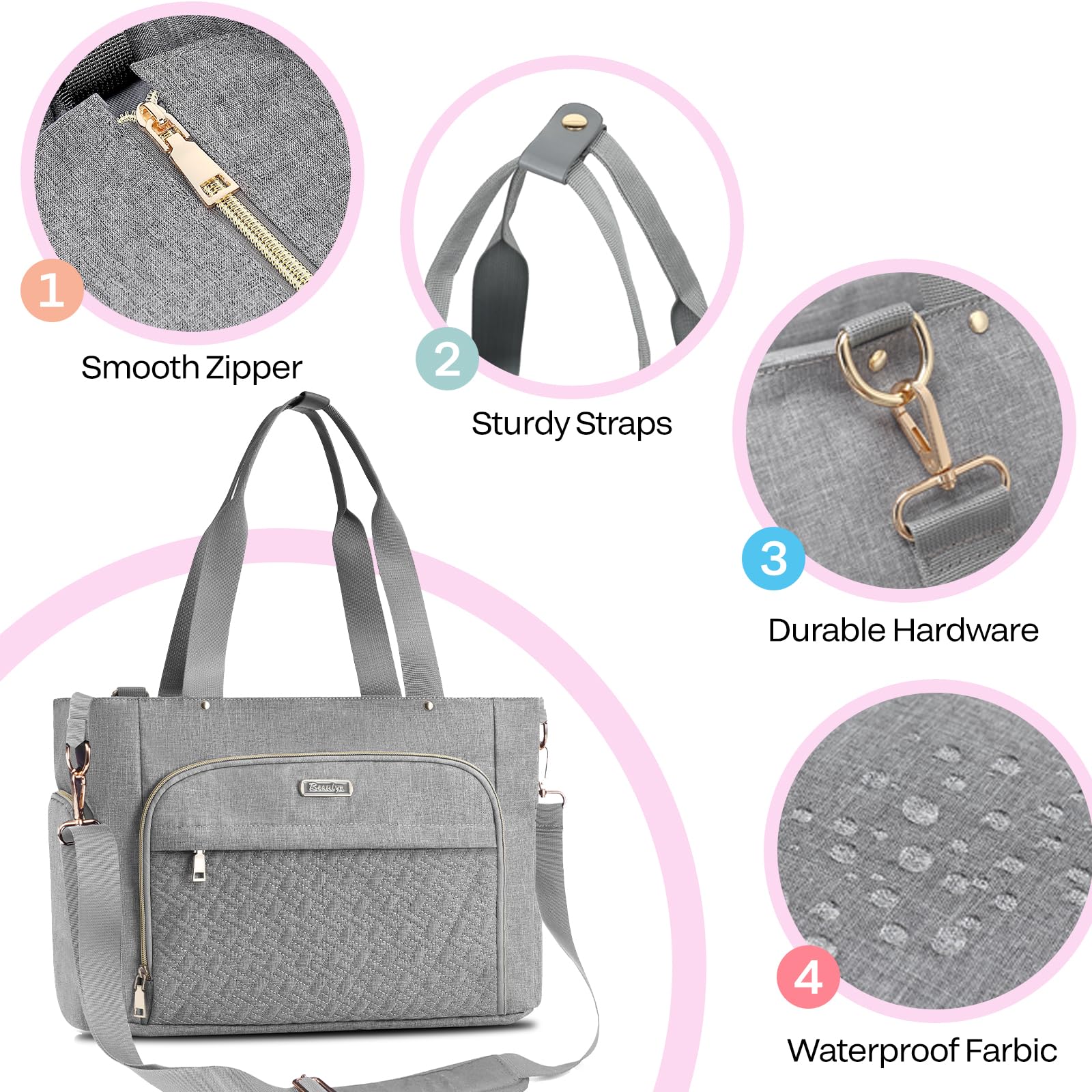 Foto 5 pulgar | Bolsa De Pañales Tote Beaulyn Para Mamás Que Trabajan - Venta Internacional.