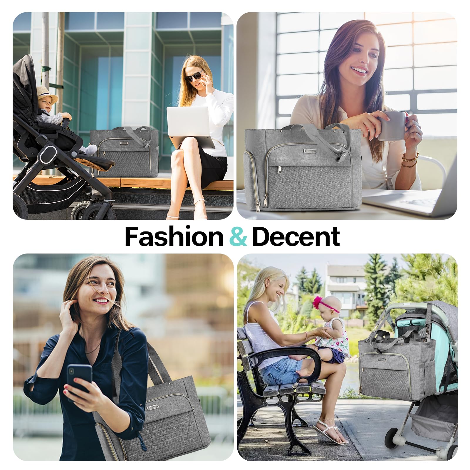 Foto 7 pulgar | Bolsa De Pañales Tote Beaulyn Para Mamás Que Trabajan - Venta Internacional.