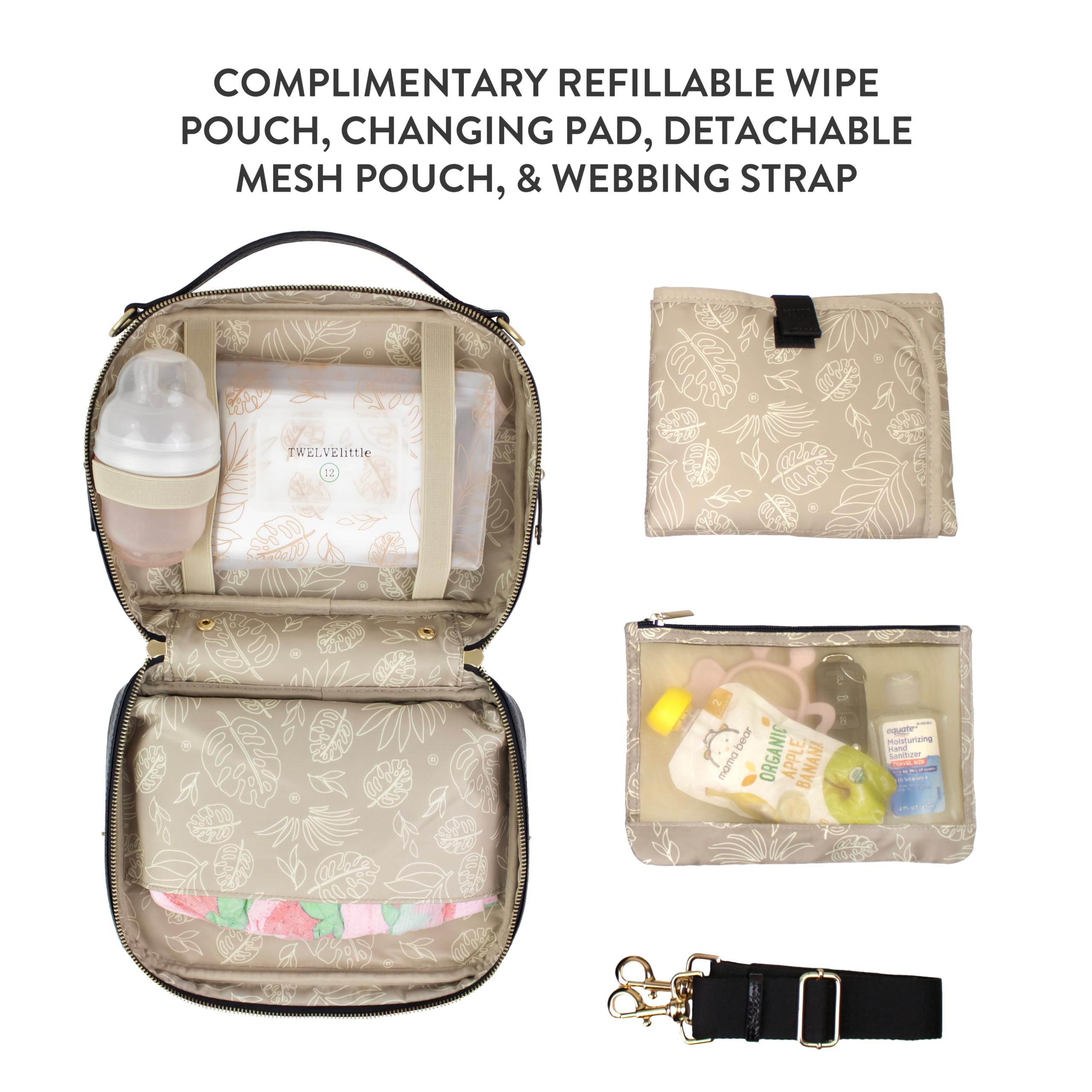 Foto 5 pulgar | Bolso Bandolera Diaper Clutch Twelvelittle Luxe Black Croc - Venta Internacional.