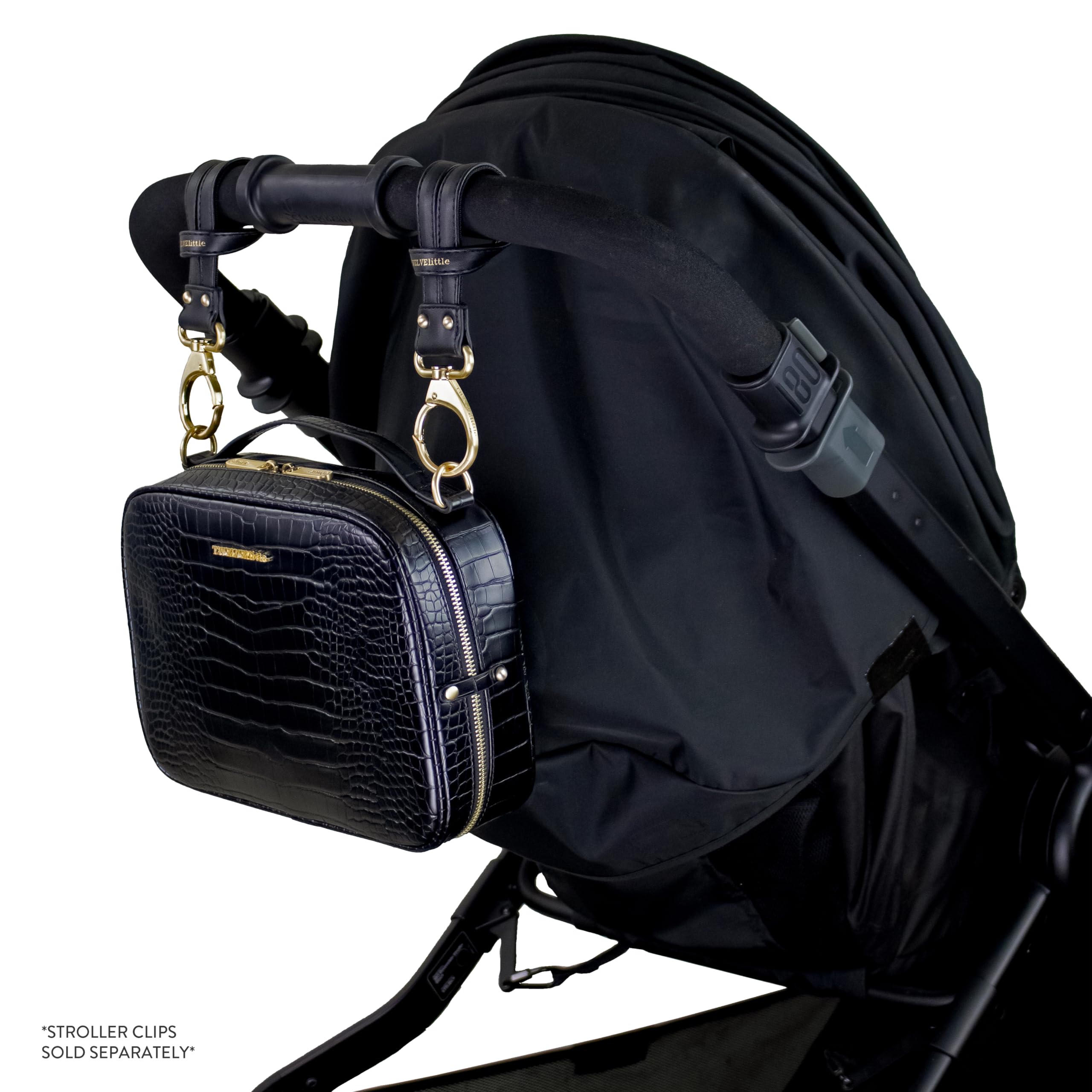 Foto 6 pulgar | Bolso Bandolera Diaper Clutch Twelvelittle Luxe Black Croc - Venta Internacional.