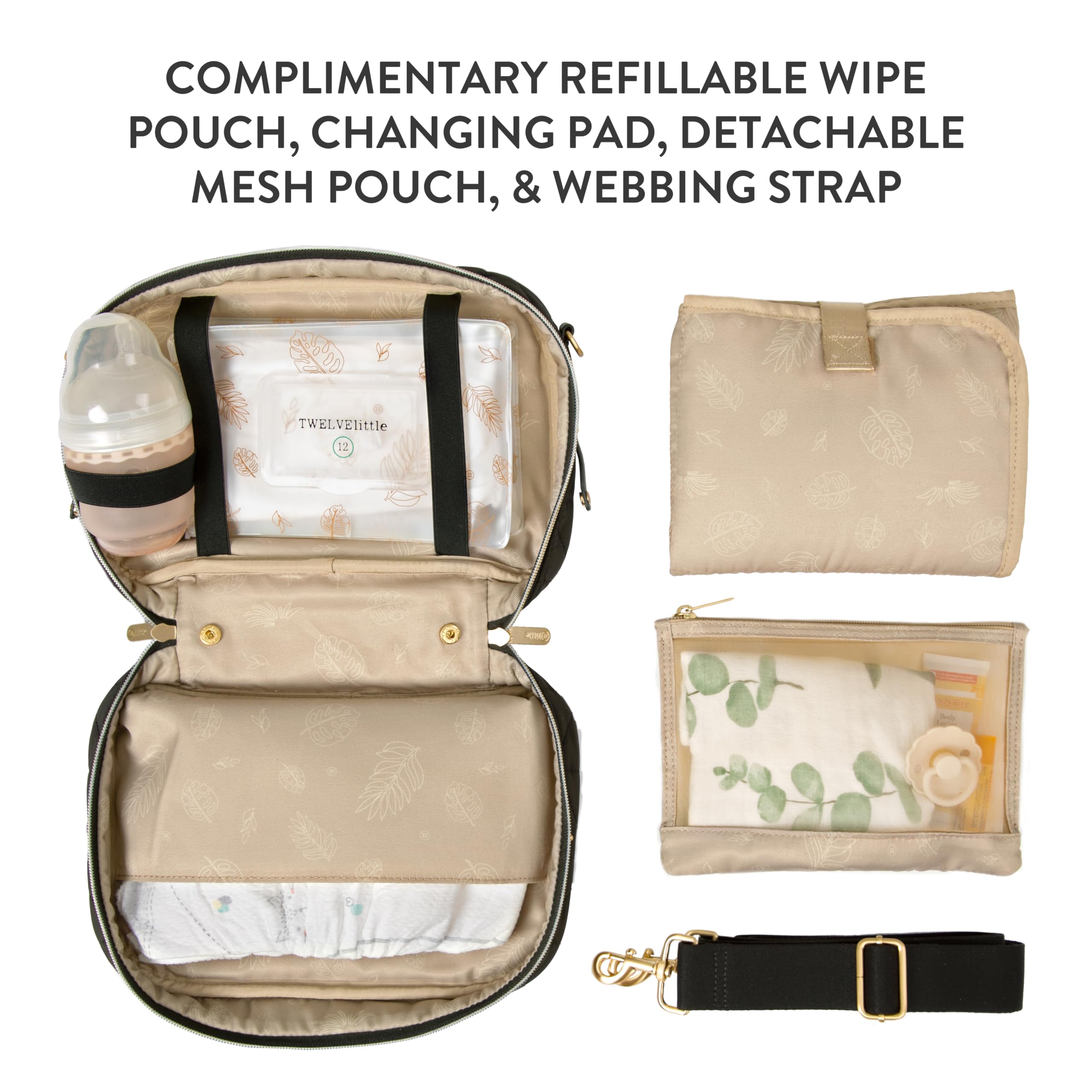 Foto 5 pulgar | Bolso Bandolera Diaper Clutch Twelvelittle 3.0 Con Cambiador Negro - Venta Internacional.