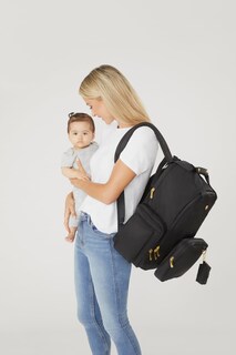 Foto 3 | Mochila Para Pañales Huggies Sunshine Pack De Piel Vegana Negra - Venta Internacional.