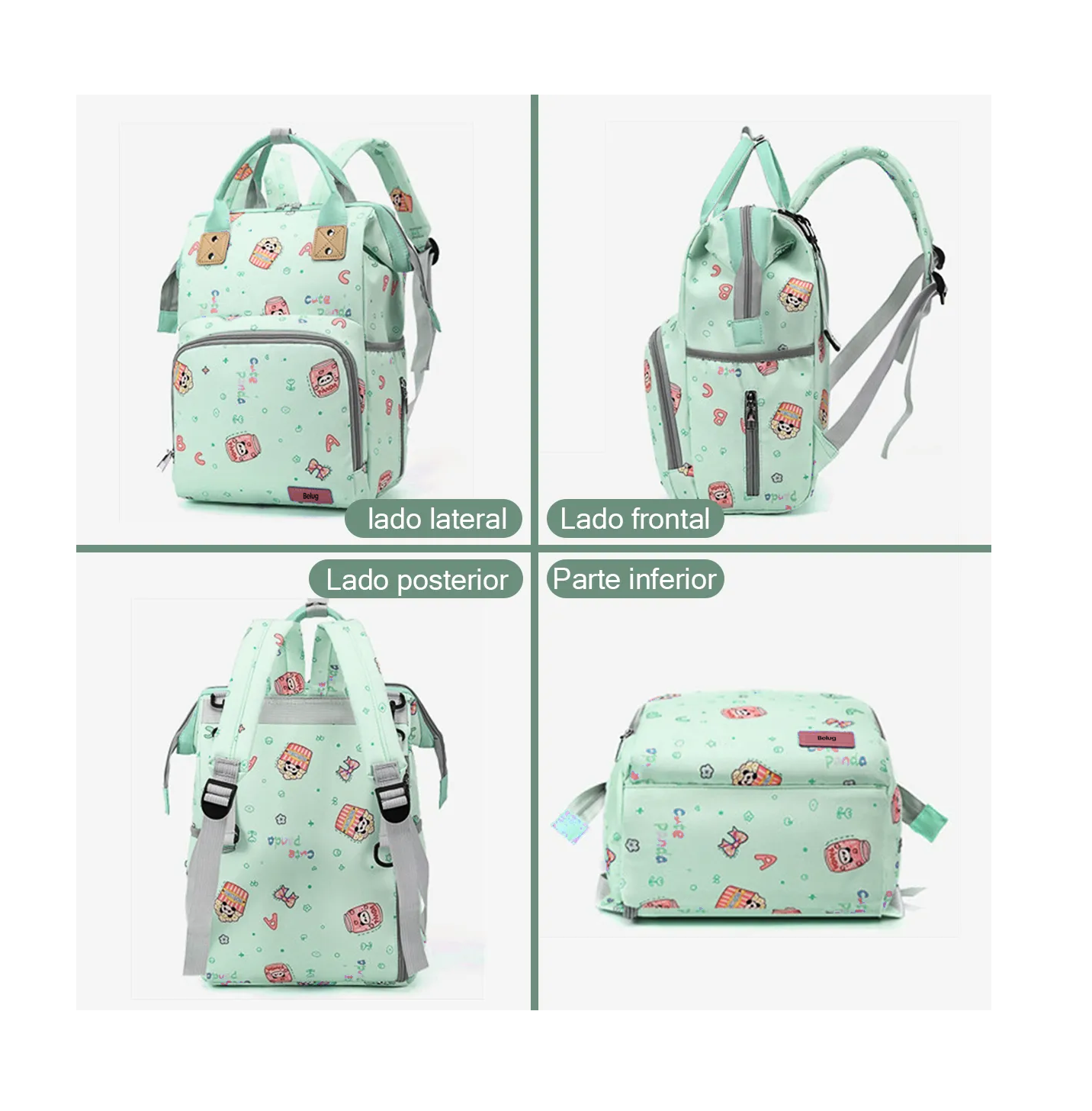 Foto 4 | Mochila Pañalera Para Bebe  Verde Claro