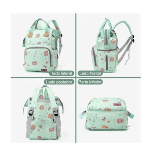 Foto 4 | Mochila Pañalera Para Bebe Verde Claro