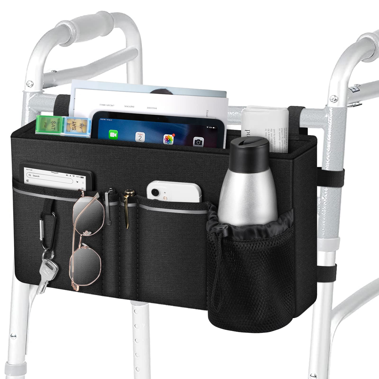 Foto 1 | Bolsa Walker Finpac Grande Con Portavasos  Color Negro - Venta Internacional.