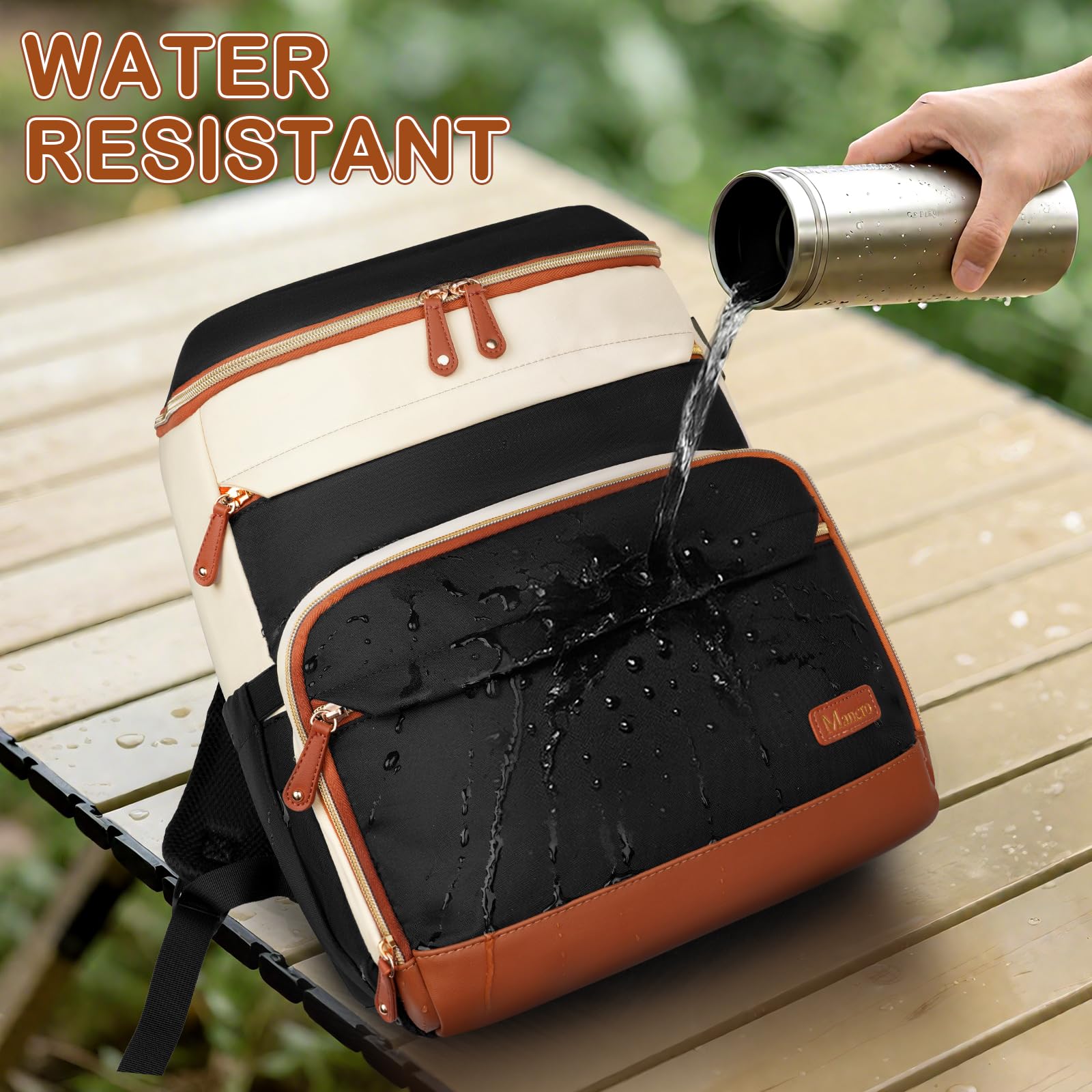 Foto 7 | Mochila Para Pañales Mancro Para Mujer Con 3 Bolsillos Aislantes - Venta Internacional.