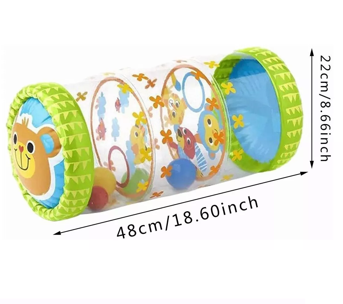 Foto 3 pulgar | Cilindro Inflable Para Bebé Estimulación Gateo Verde