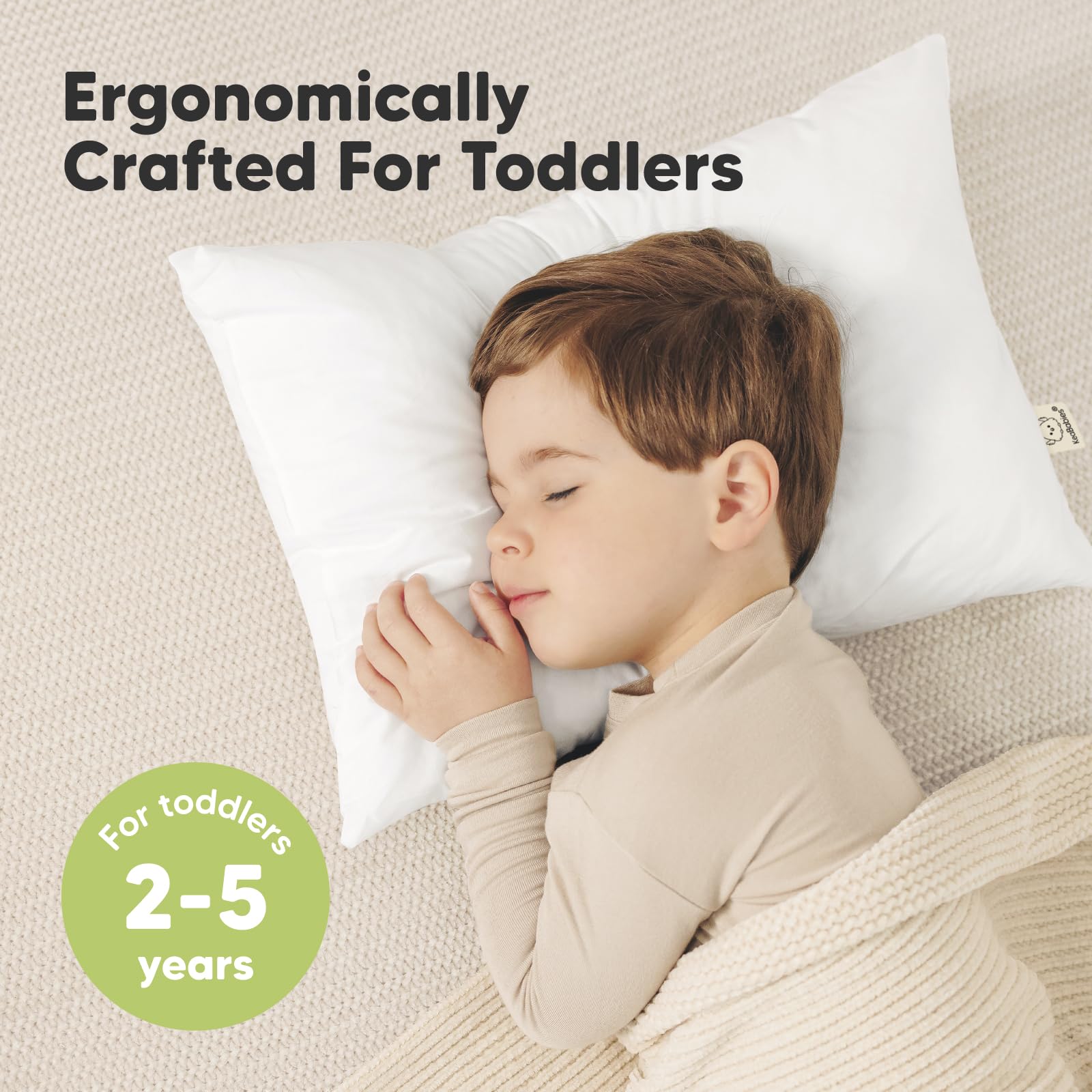 Foto 3 pulgar | Almohada para Niños Keababies Algodón Orgánico Suave 2 Piezas - Venta Internacional