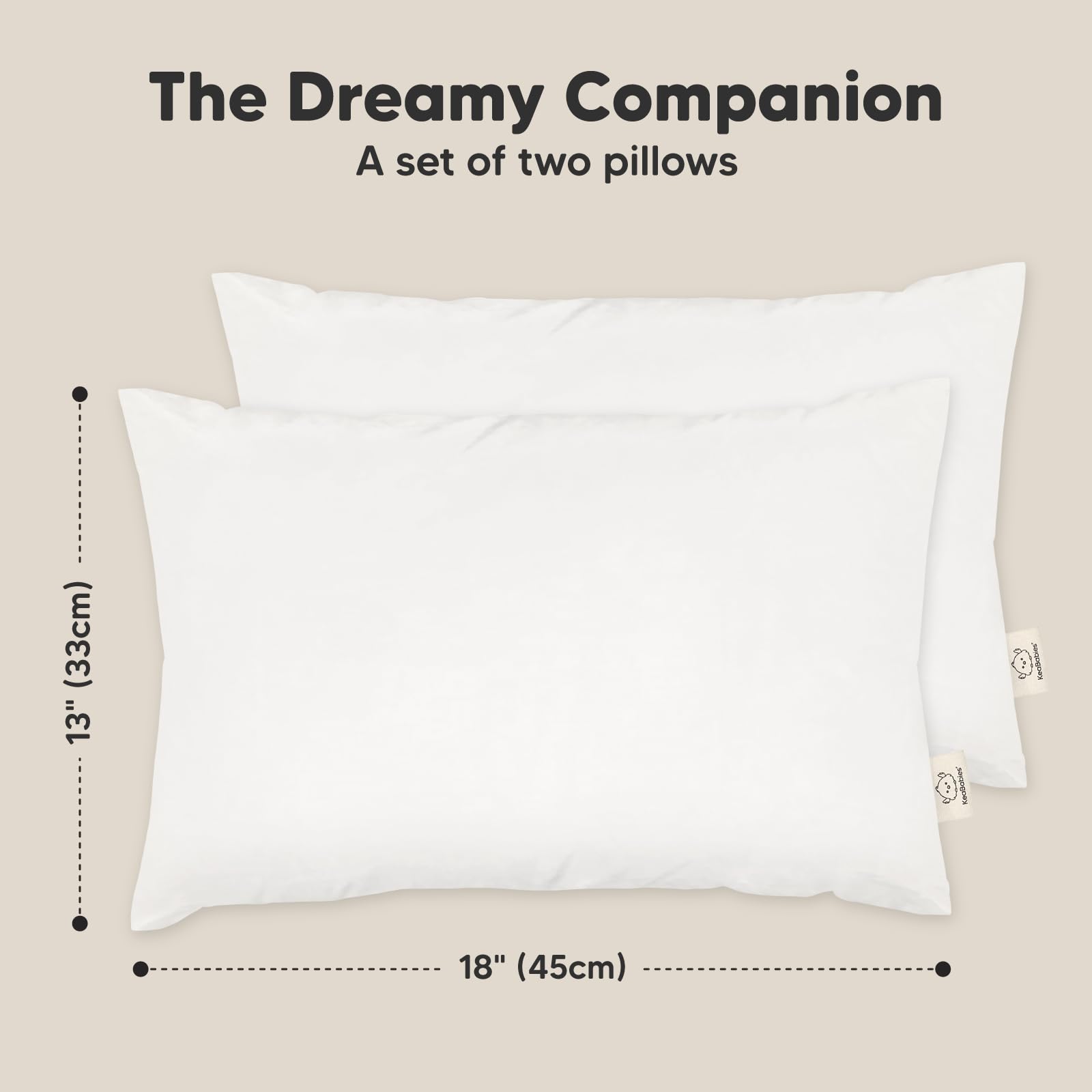 Foto 4 pulgar | Almohada para Niños Keababies Algodón Orgánico Suave 2 Piezas - Venta Internacional