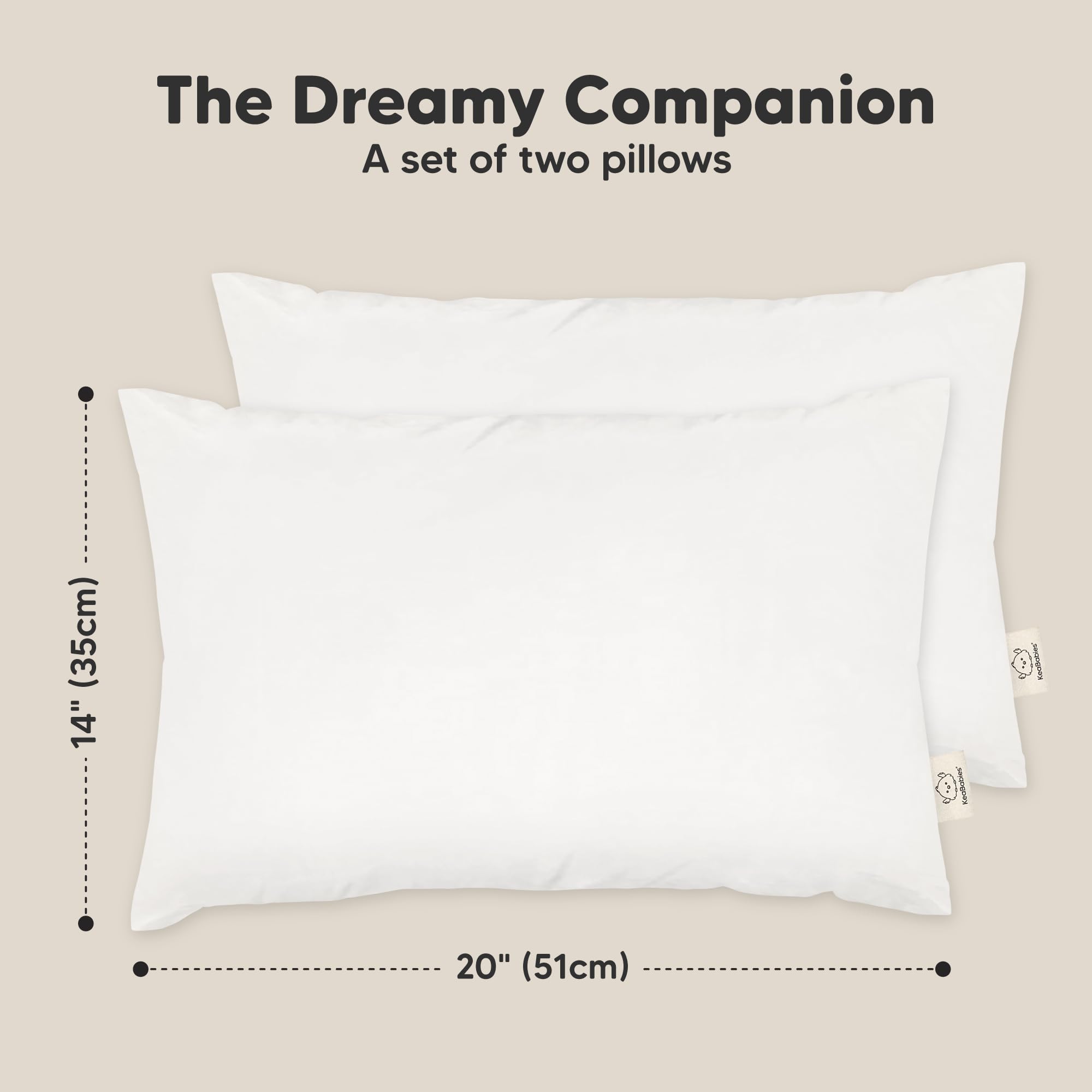 Foto 4 pulgar | Almohada Keababies Algodón Orgánico Suave 35 X 50 Cm Paquete De 2 - Venta Internacional