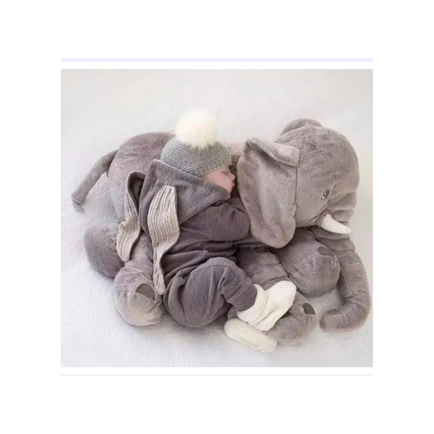 Foto 2 pulgar | Cojín Con Forma De Elefante De Peluche, Color Gris, 40 Cm - Venta Internacional.