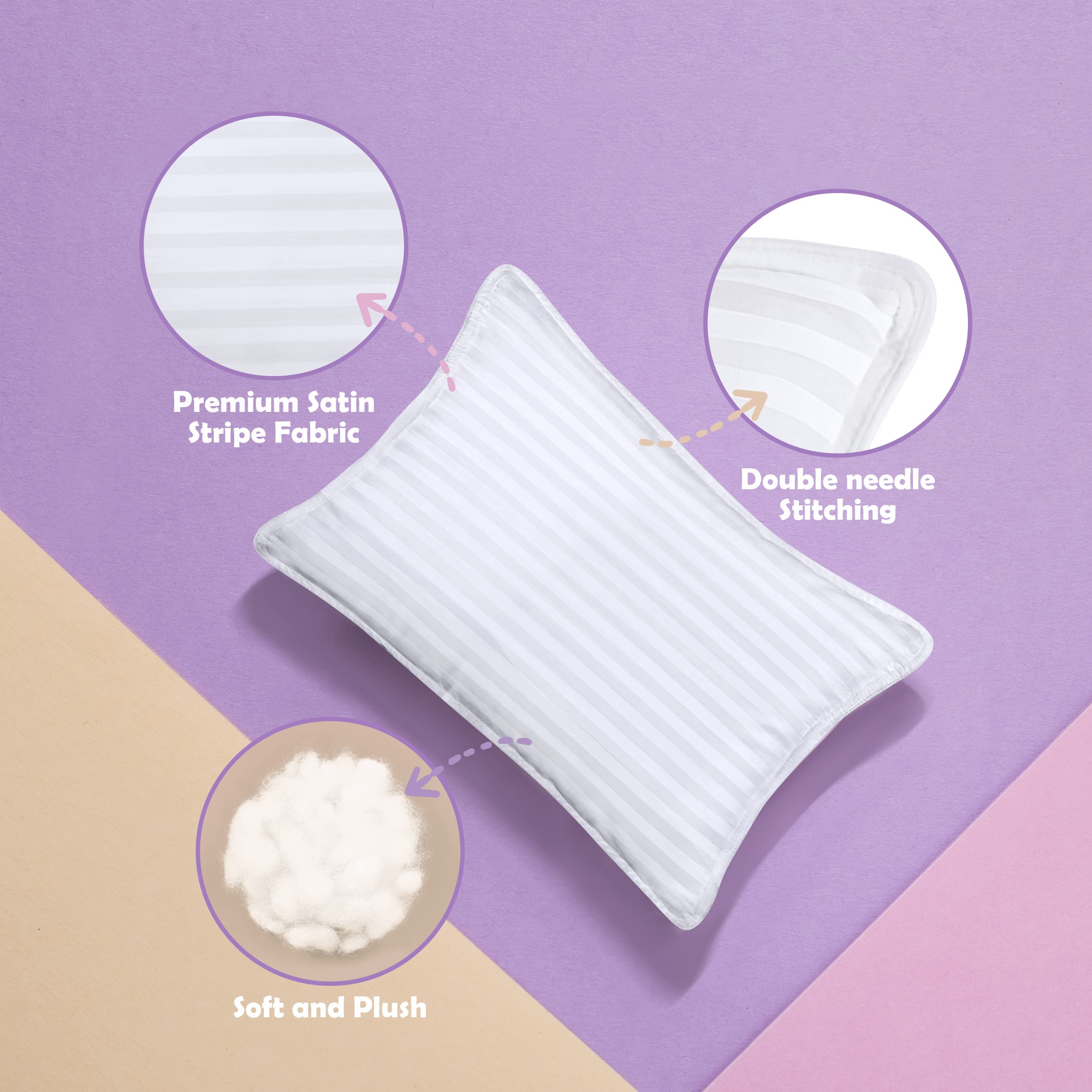 Foto 5 pulgar | Paquete De 2 Camas Pillow Utopia Para Niños Pequeños, 30 X 50 Cm, Color Blanco - Venta Internacional.