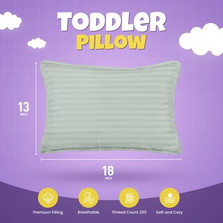Foto 2 | Pillow Utopia Bedding Para Niños Pequeños, Paquete De 2 Unidades, 33 X 46 Cm, Gris Claro - Venta Internacional.