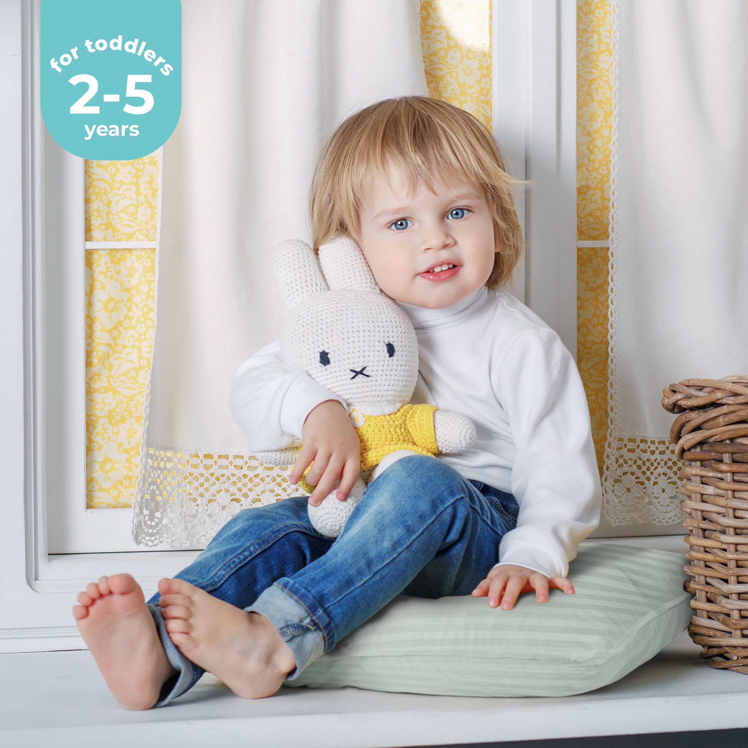 Foto 4 pulgar | Pillow Utopia Bedding Para Niños Pequeños, Paquete De 2 Unidades, 33 X 46 Cm, Gris Claro - Venta Internacional.