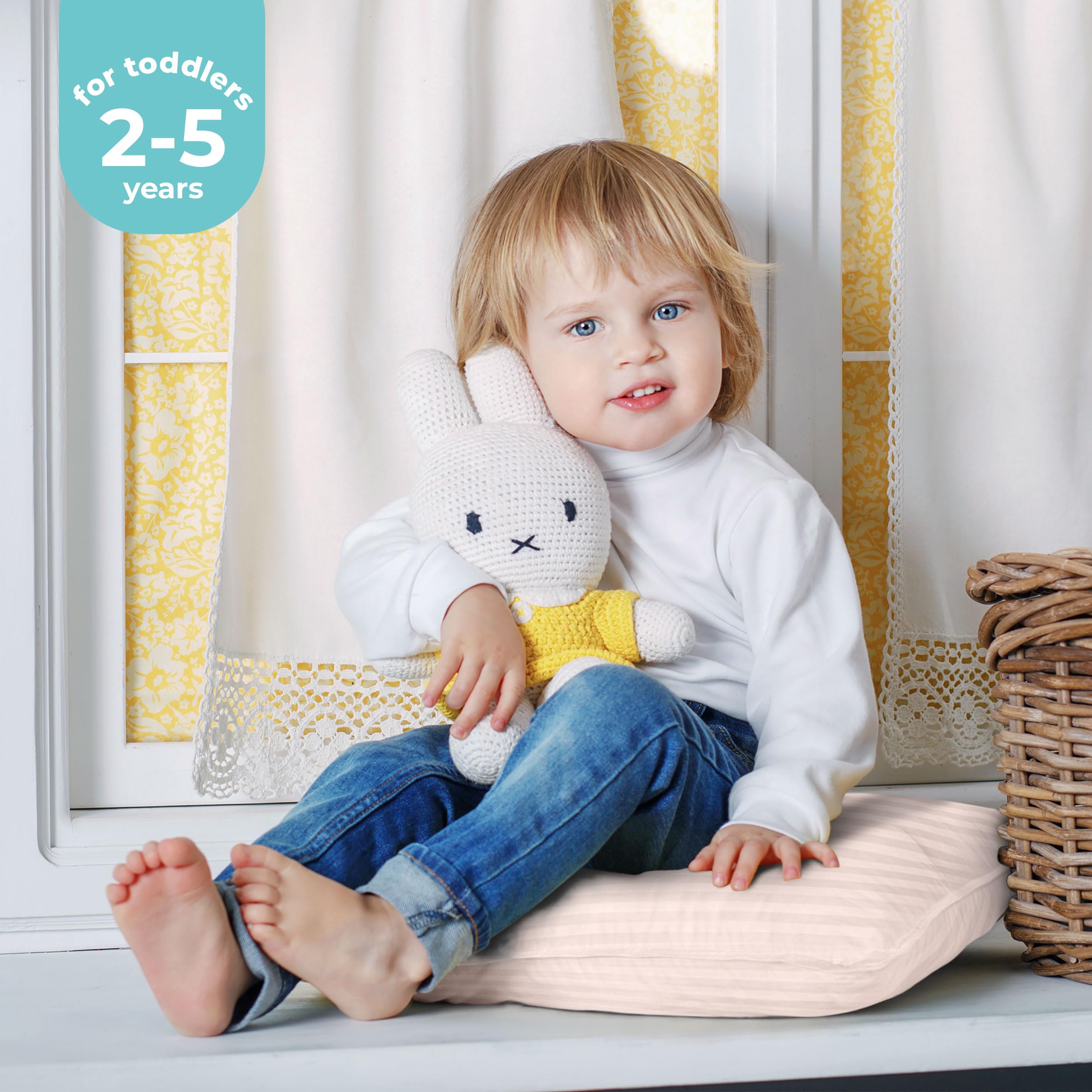 Foto 4 pulgar | Paquete De 2 Almohadas Utopia Para Niños Pequeños, Mezcla De Algodón, 13 X 18 Cm - Venta Internacional.