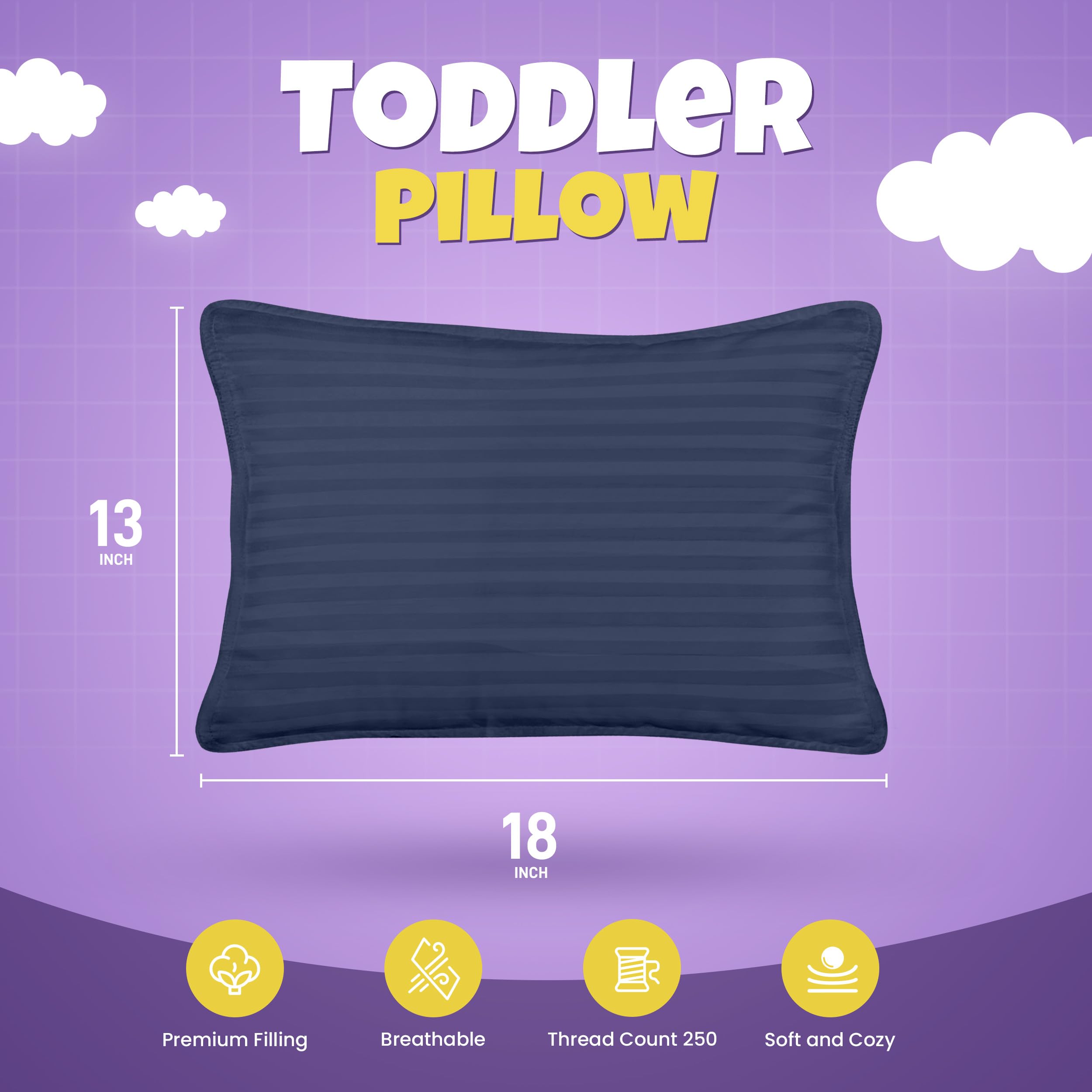 Foto 3 pulgar | Juego de 2 Almohadas para Niños Lavanda 33 x 46 cm 2 Años - Venta Internacional - Venta Internacional