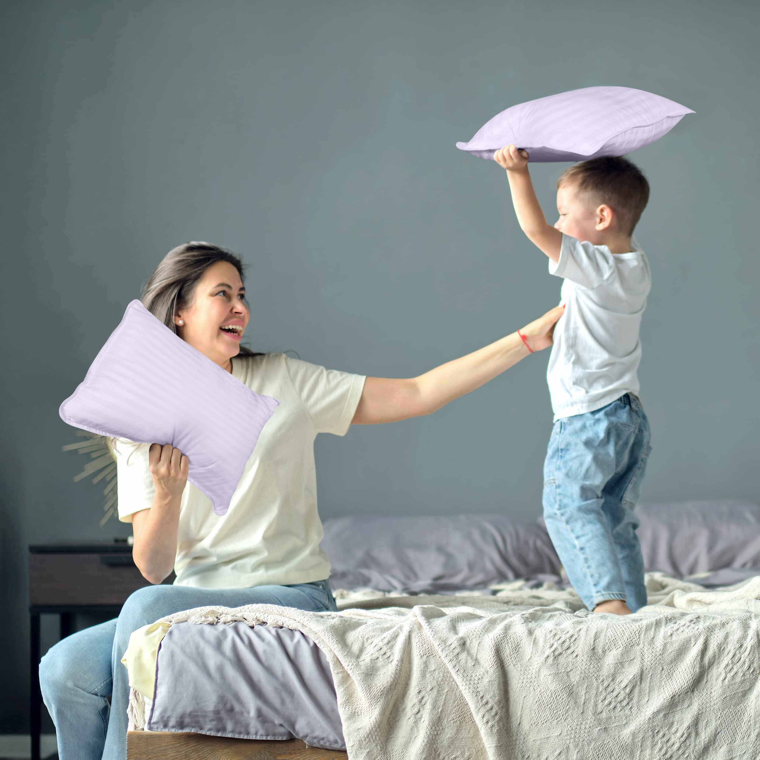 Foto 6 | Juego de 2 Almohadas para Niños Lavanda 33 x 46 cm 2 Años - Venta Internacional