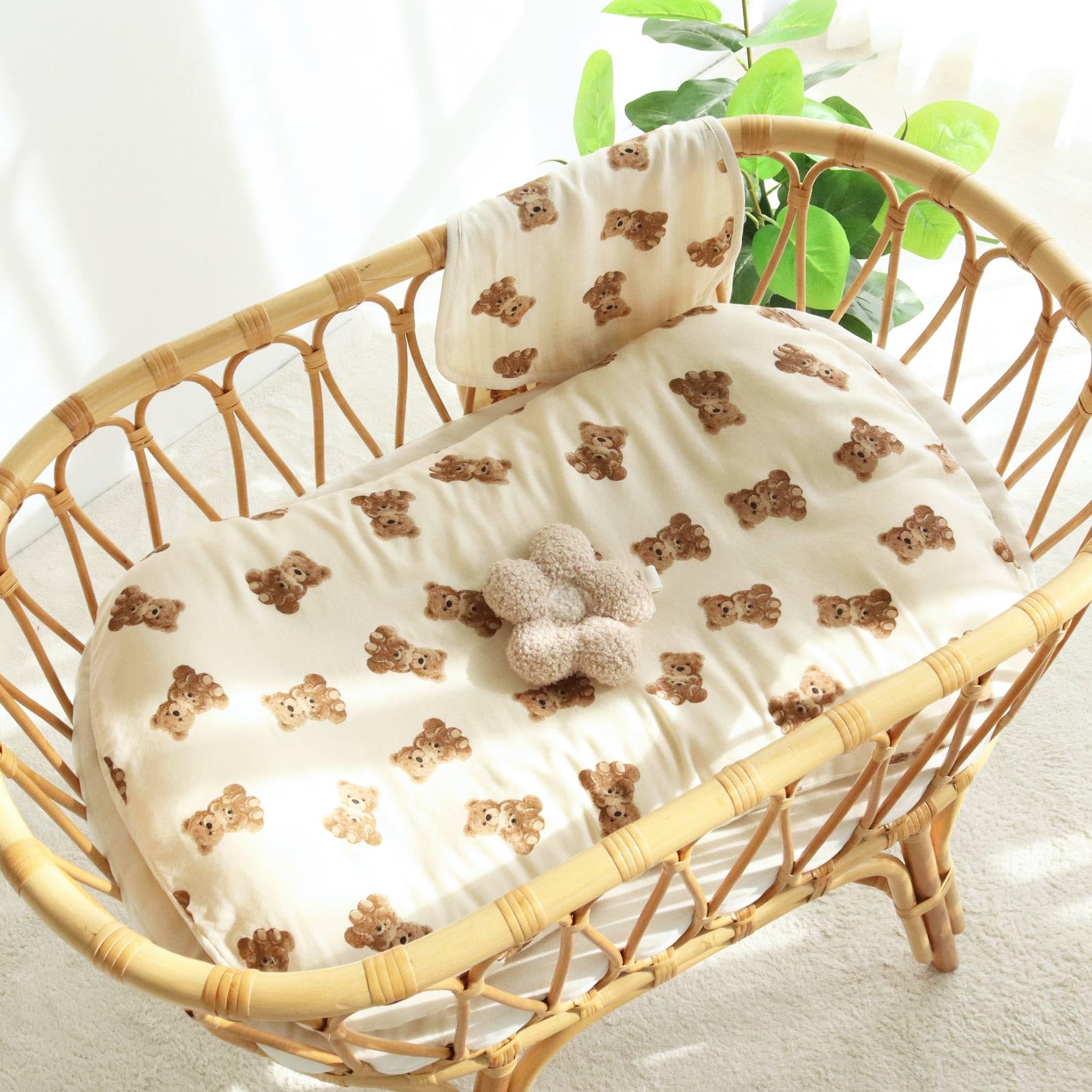 Foto 7 | Funda Para Tumbona Para Bebé Lifetree, Muselina, Estampado De Osos Neutros - Venta Internacional.