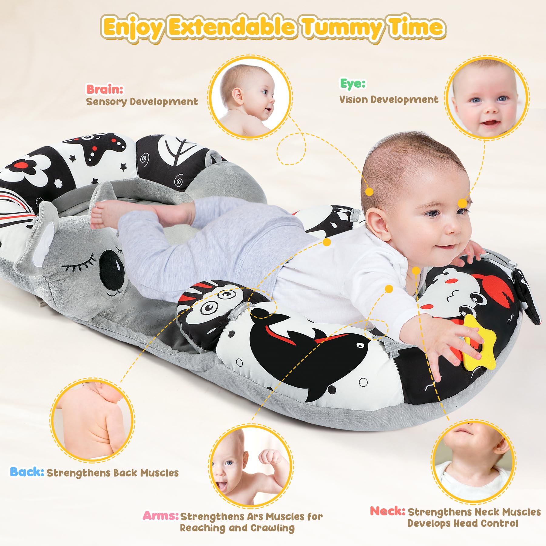 Foto 4 pulgar | Alfombrilla Urmywo, 4 En 1, Acogedora Para Tumbarse Boca Abajo Y Sentarse - Venta Internacional.