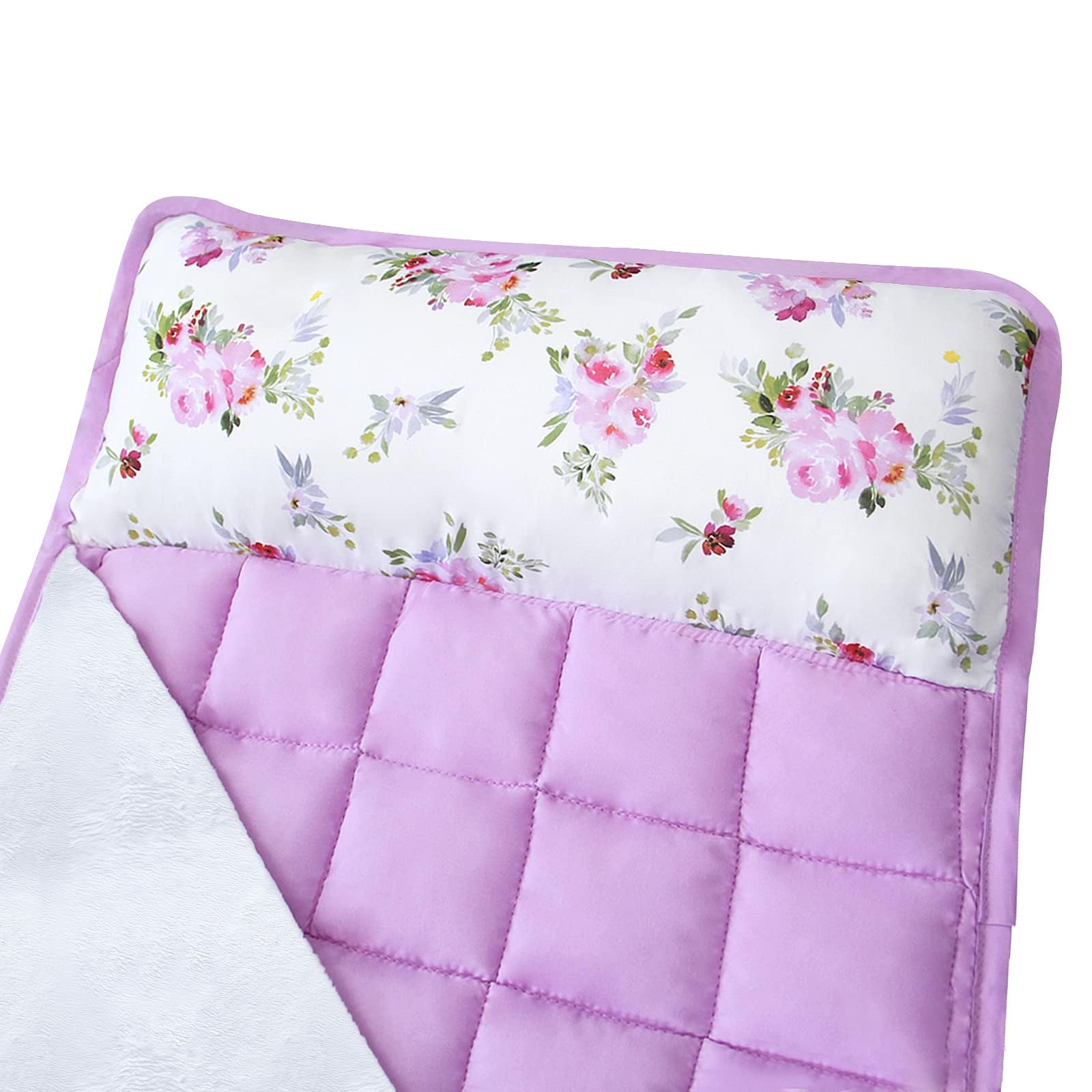 Foto 3 pulgar | Alfombrilla De Siesta Para Niños Pequeños Moonsea Floral Con Almohada Y Manta Polar - Venta Internacional.