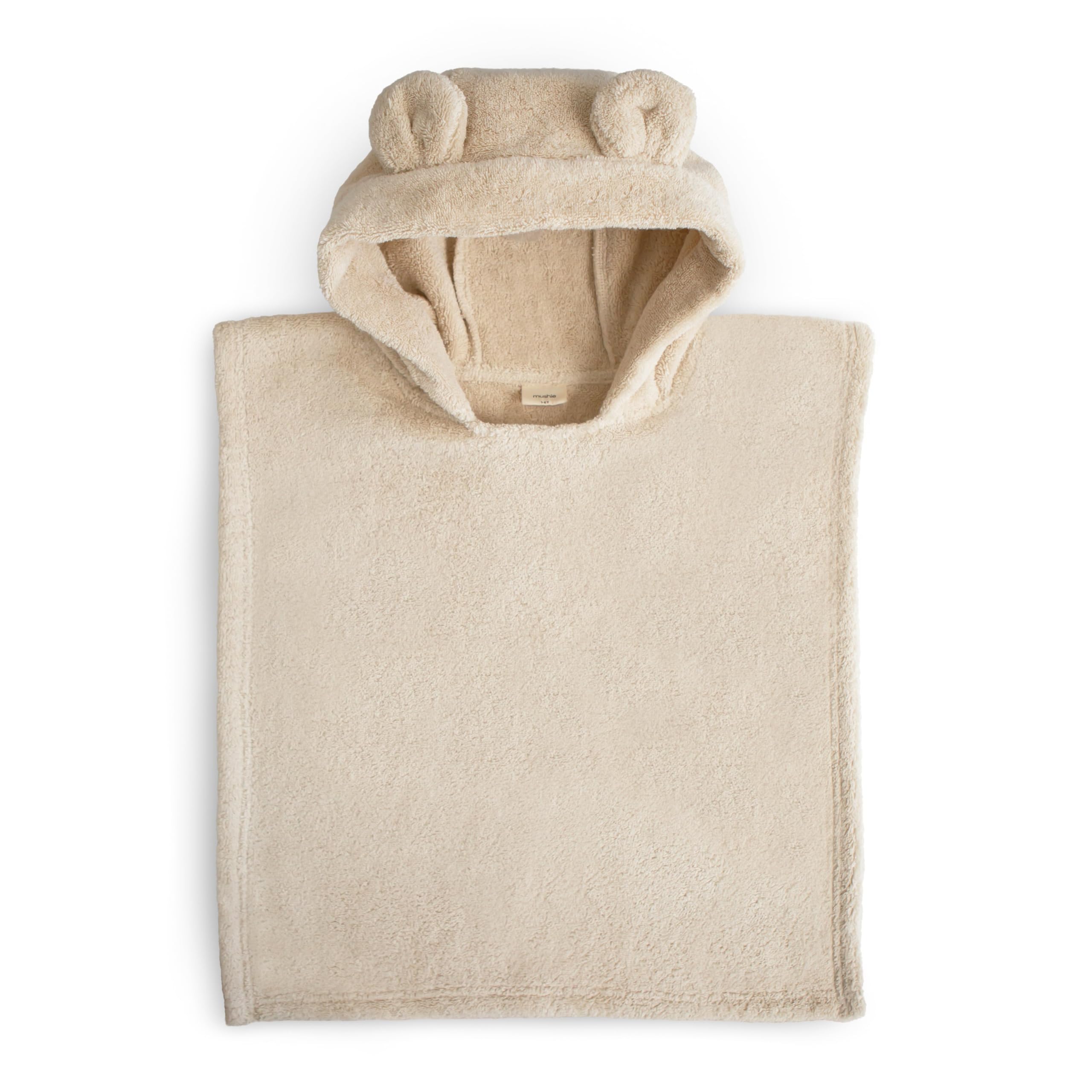 Foto 2 pulgar | Poncho Toalla Mushie Para Bebés Y Niños Pequeños De Algodón Orgánico - Venta Internacional.