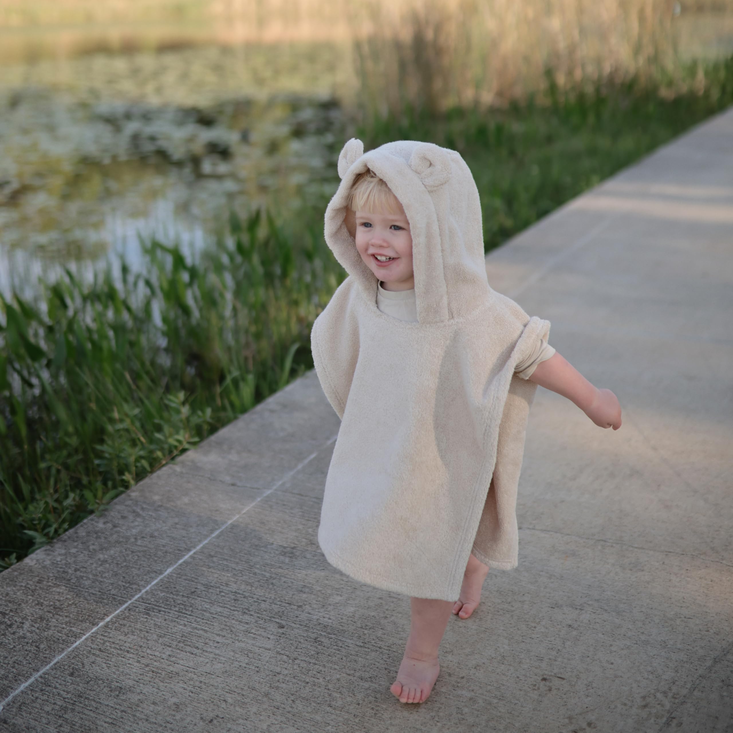 Foto 8 pulgar | Poncho Toalla Mushie Para Bebés Y Niños Pequeños De Algodón Orgánico - Venta Internacional.