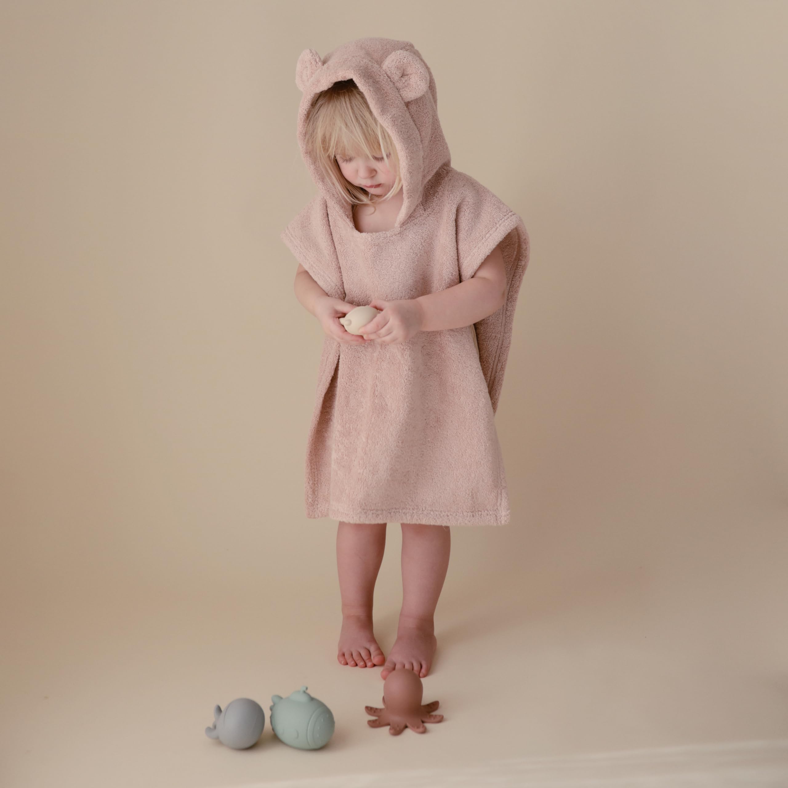 Foto 6 pulgar | Poncho Toalla Mushie Para Bebés Y Niños Pequeños De Algodón Orgánico - Venta Internacional.
