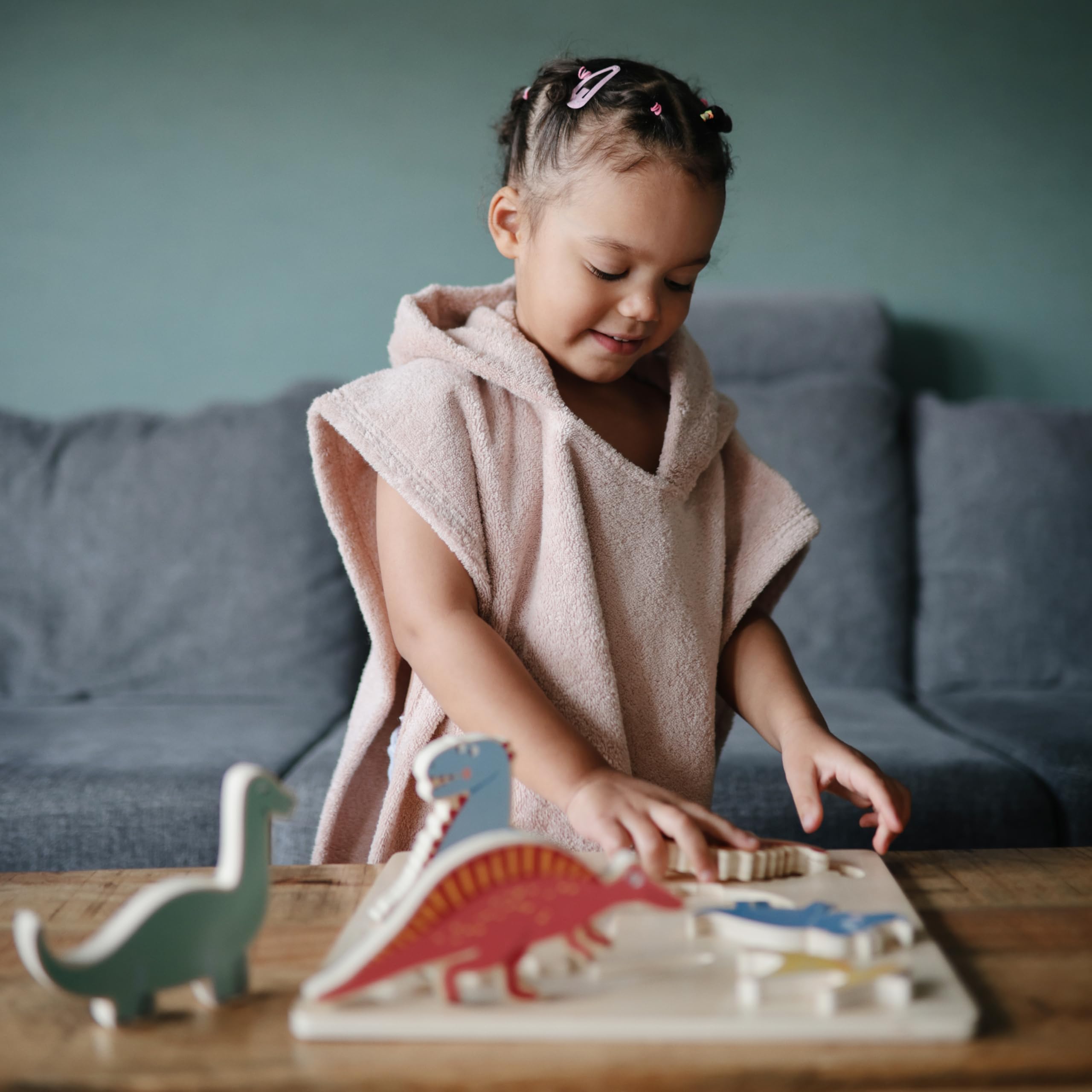 Foto 6 | Poncho Toalla Mushie Para Bebés Y Niños Pequeños De Algodón Orgánico - Venta Internacional.