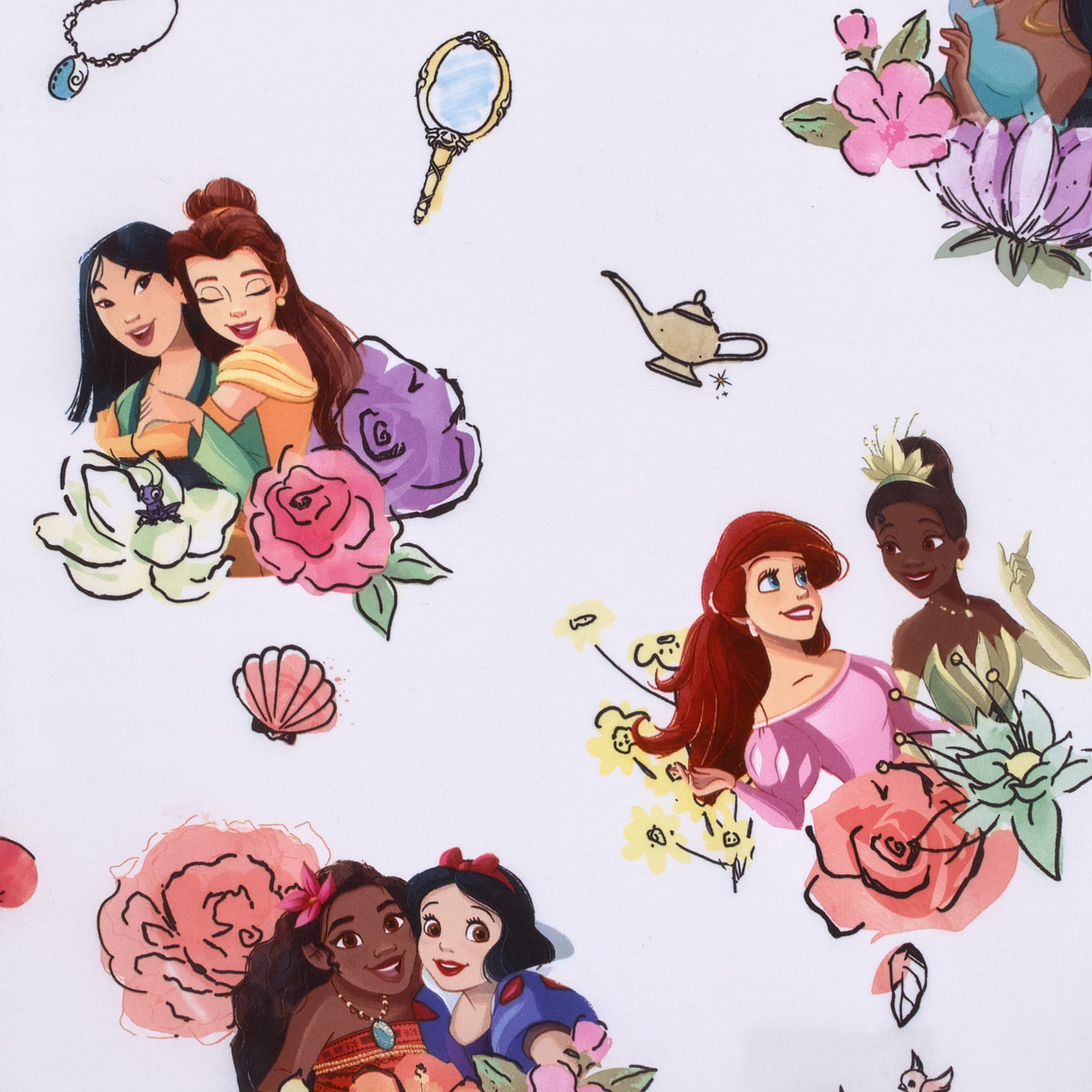 Foto 4 pulgar | Hoja De Siesta Preescolar Con Diseño De Princesas Disney Para Niñas - Venta Internacional.
