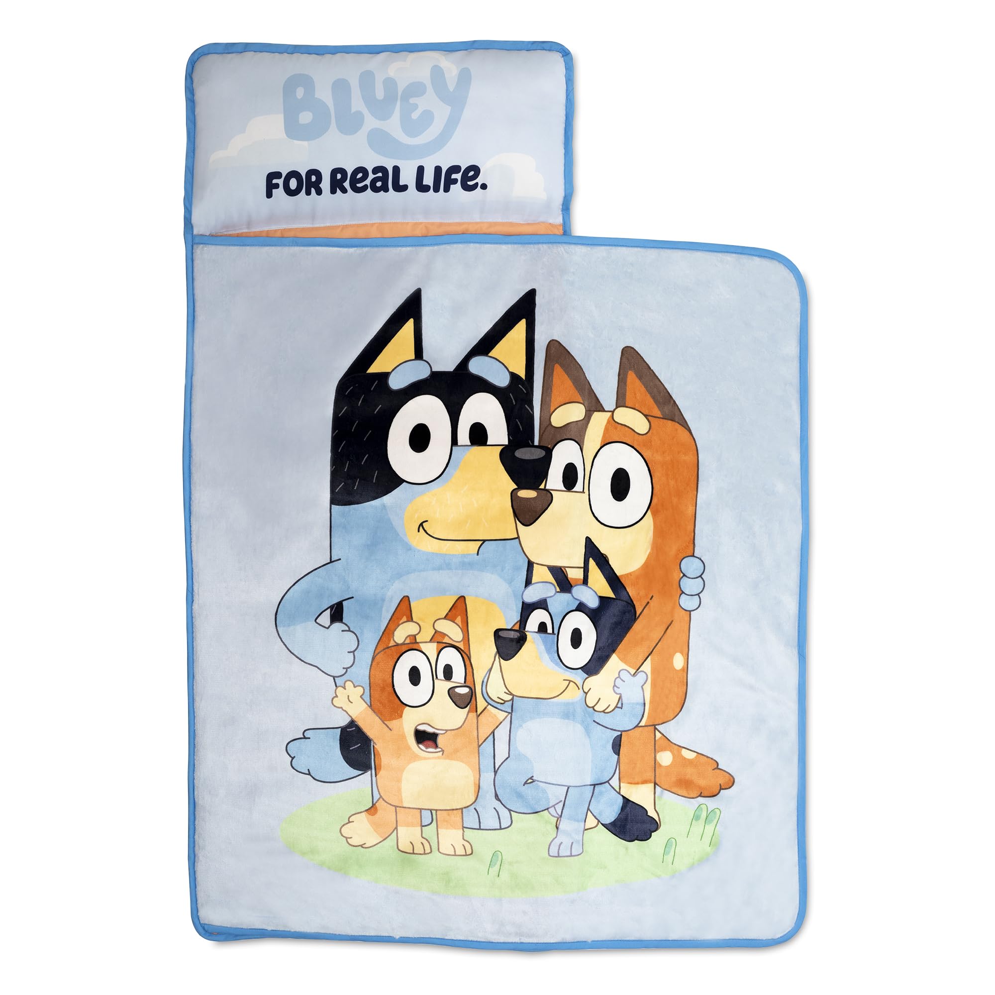 Foto 2 pulgar | Alfombrilla De Siesta Para Niños Pequeños Nojo Bluey Para La Vida Real Con Almohada Y Manta - Venta Internacional.
